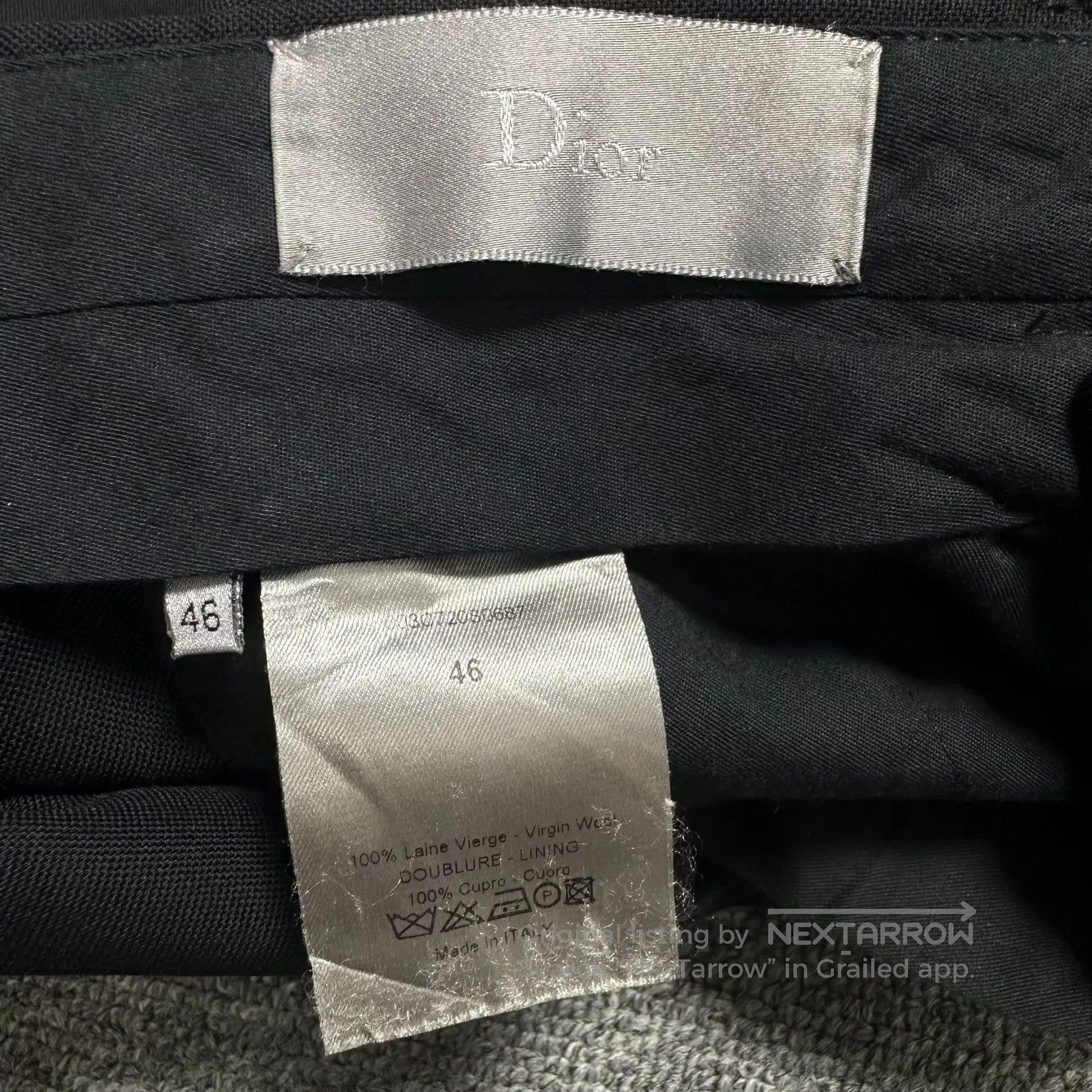 Dior Dior Black Silk Satin Stripe Formal Trousers. Size US 30 / EU 46 - 4 Thumbnail