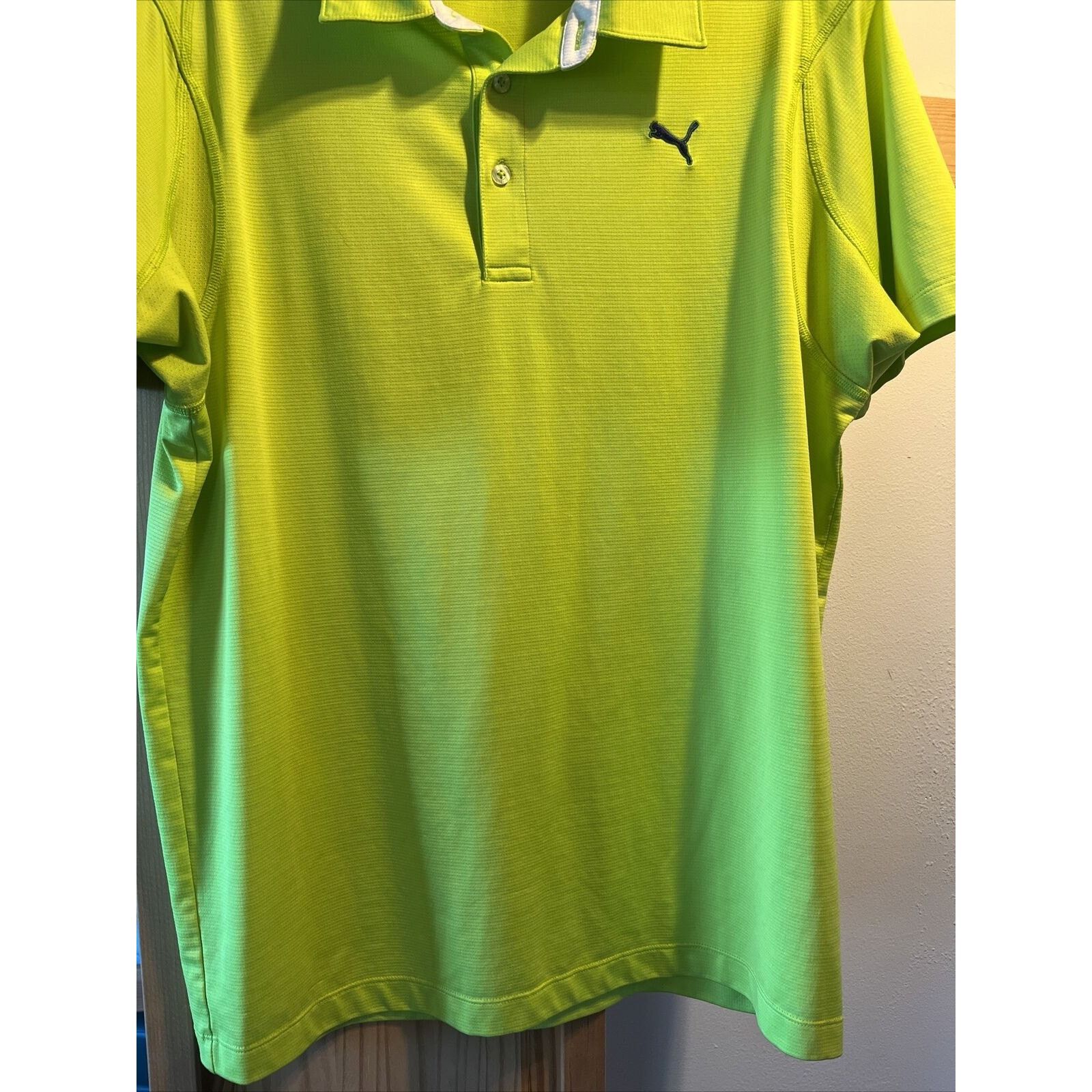 Puma Puma Sport Lifestyle Men’s M Neon Green Polyester Polo Shirt Size US M / EU 48-50 / 2 - 6 Thumbnail