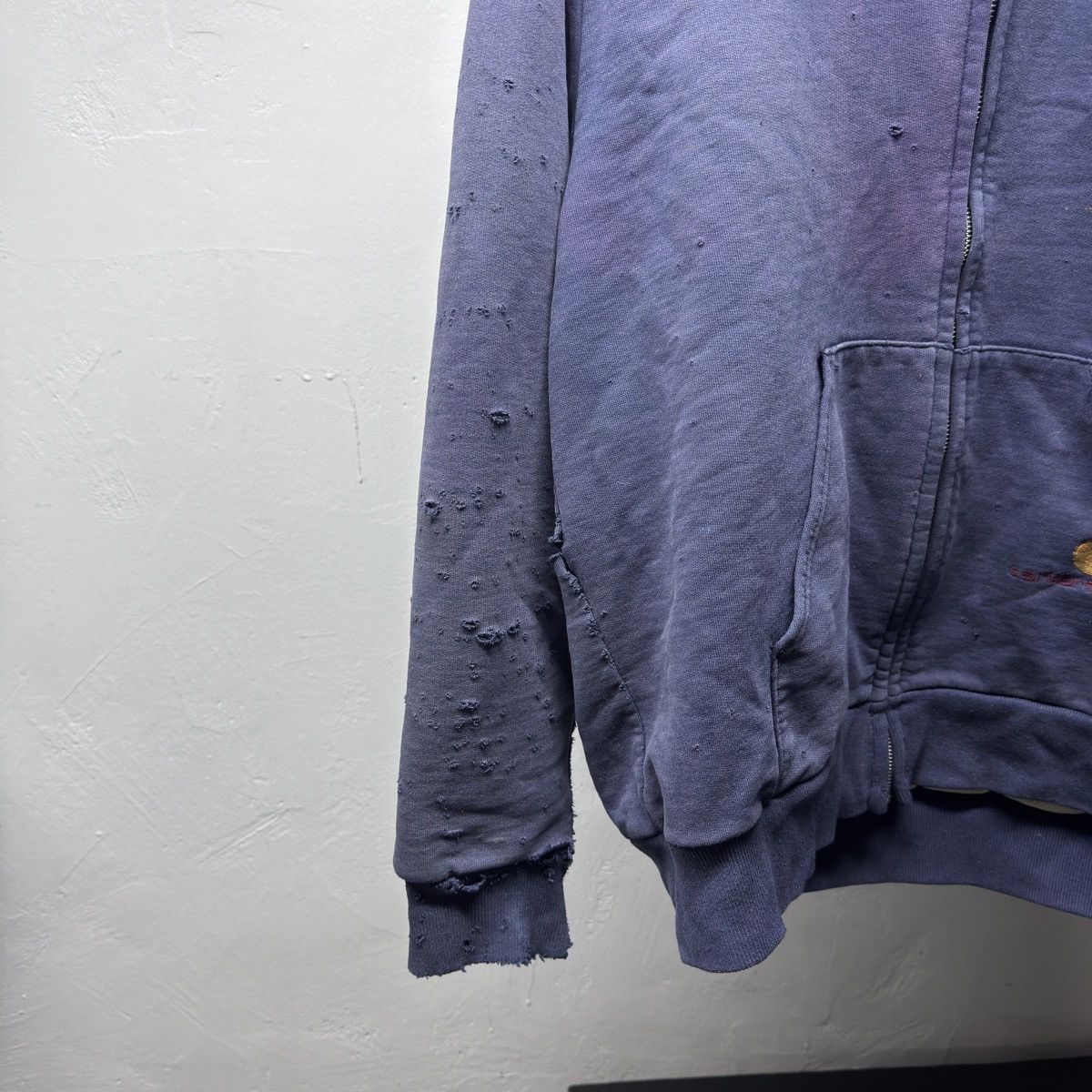 Carhartt 90s Carhartt Faded Distressed Thermal Lined Zip Hoodie Size US XL / EU 56 / 4 - 3 Thumbnail