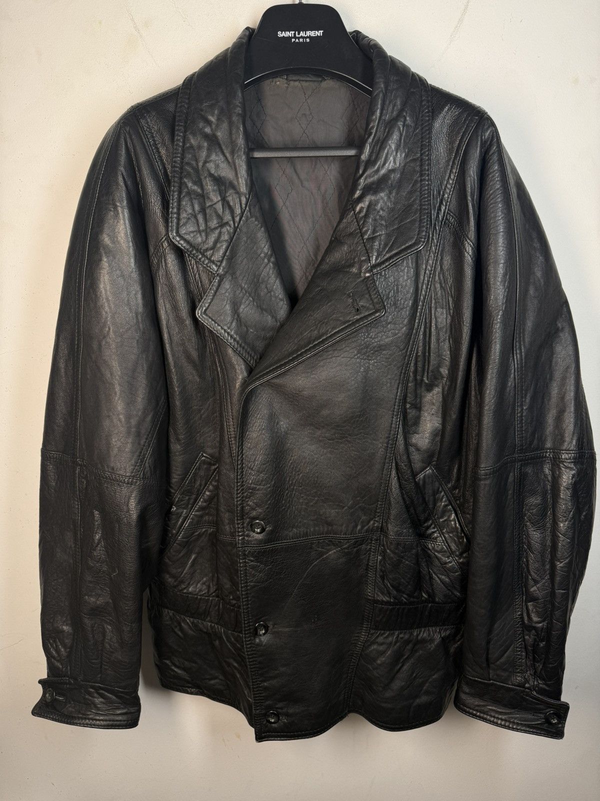 Yves Saint Laurent 90s YSL Leather Jacket Black Soft Vintage Rare Bomber Size US M / EU 48-50 / 2 - 13 Thumbnail
