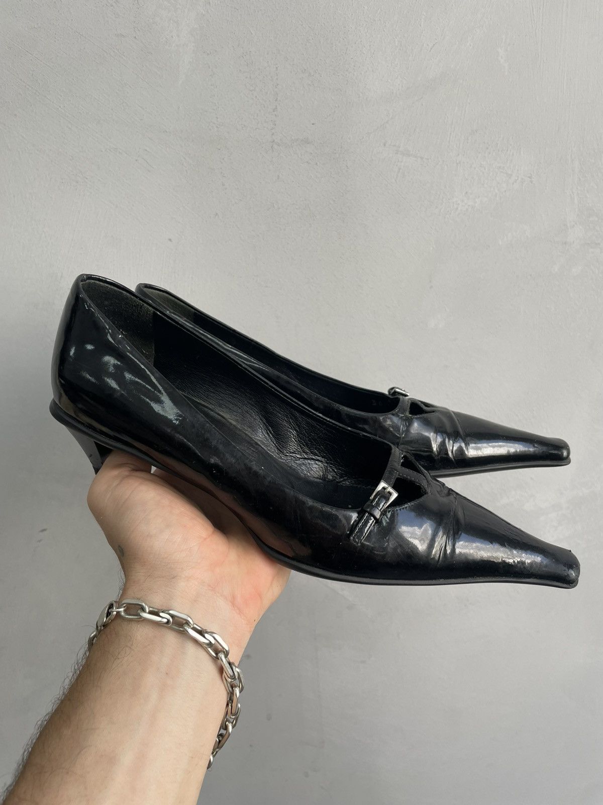 Prada Leather y2k Prada mules retro style herl boots hype Size US 8 / IT 38 - 7 Thumbnail