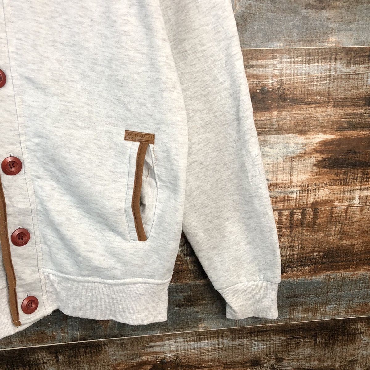 Japanese Brand Shengbangdi Grey Hoodie #1932 Size L / US 10 / IT 46 - 8 Thumbnail