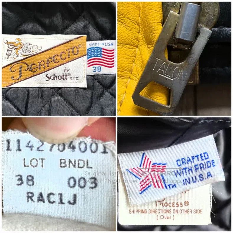Schott Schott Thick castrated cowhide stand-up collar locomotive Size US M / EU 48-50 / 2 - 7 Thumbnail