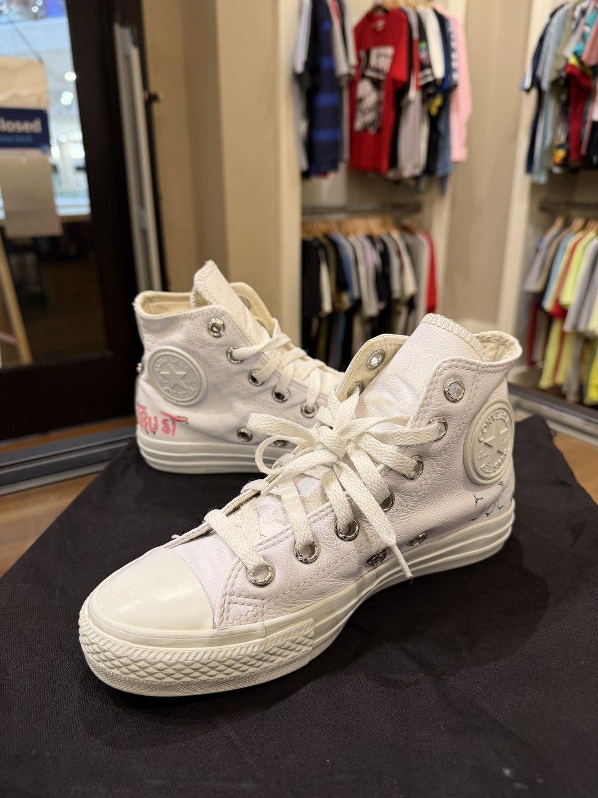 Chrome Hearts Chrome Hearts MattyBoy Hand Painted Leather Converse Chuck Size US 5 / EU 37 - 2 Thumbnail