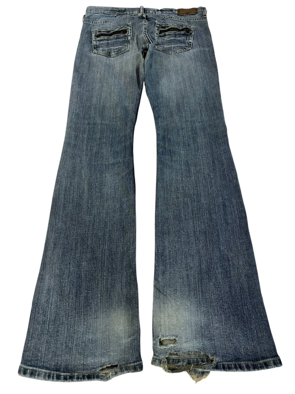 Japanese Brand × Seditionaries × Vintage Bondage Oririn Flared Faded Blue Washed Jeans Size 30" / US 8 / IT 44 - 2 Thumbnail