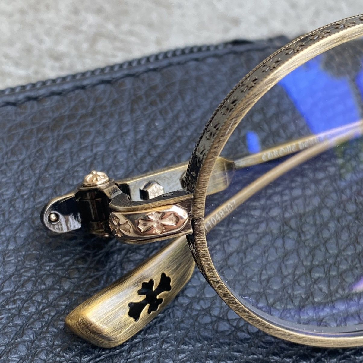 Chrome Hearts Chrome Hearts Honey Dipped Gold Bronze Glasses Size ONE SIZE - 4 Thumbnail