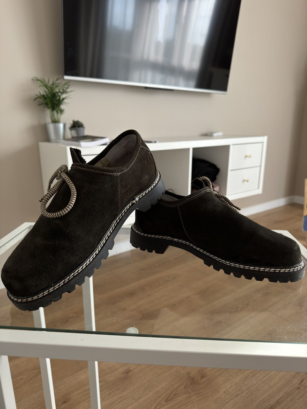 Genuine Leather × Vintage Vintage Almsach cynthia suede classic brown leather Size US 8 / EU 41 - 6 Thumbnail