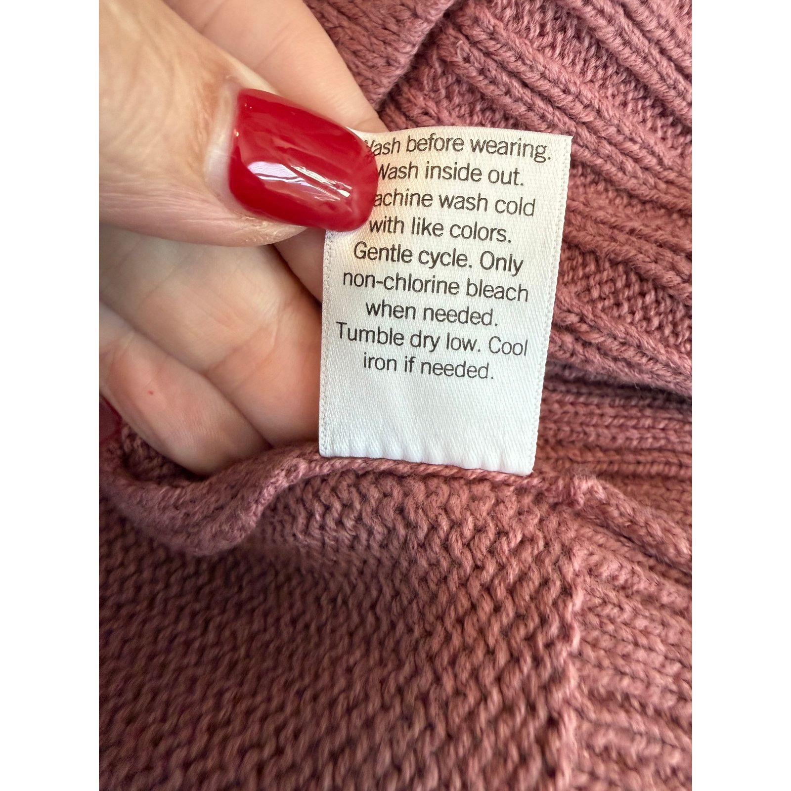 Sonoma Sonoma Dusty Mauve Open Front Knit Cardigan Women M - A008 Size M / US 6-8 / IT 42-44 - 8 Thumbnail