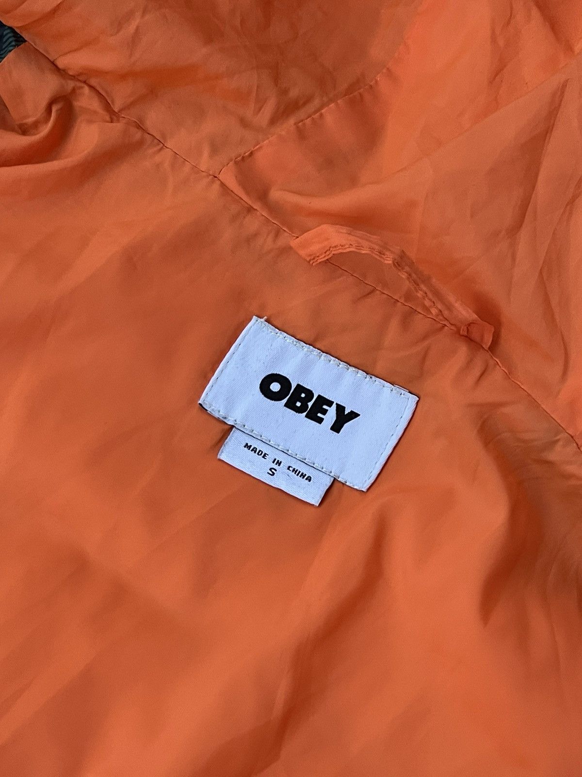 Obey Obey Small Logo Checkered Green Navy Puffer Jacket Size US S / EU 44-46 / 1 - 14 Thumbnail