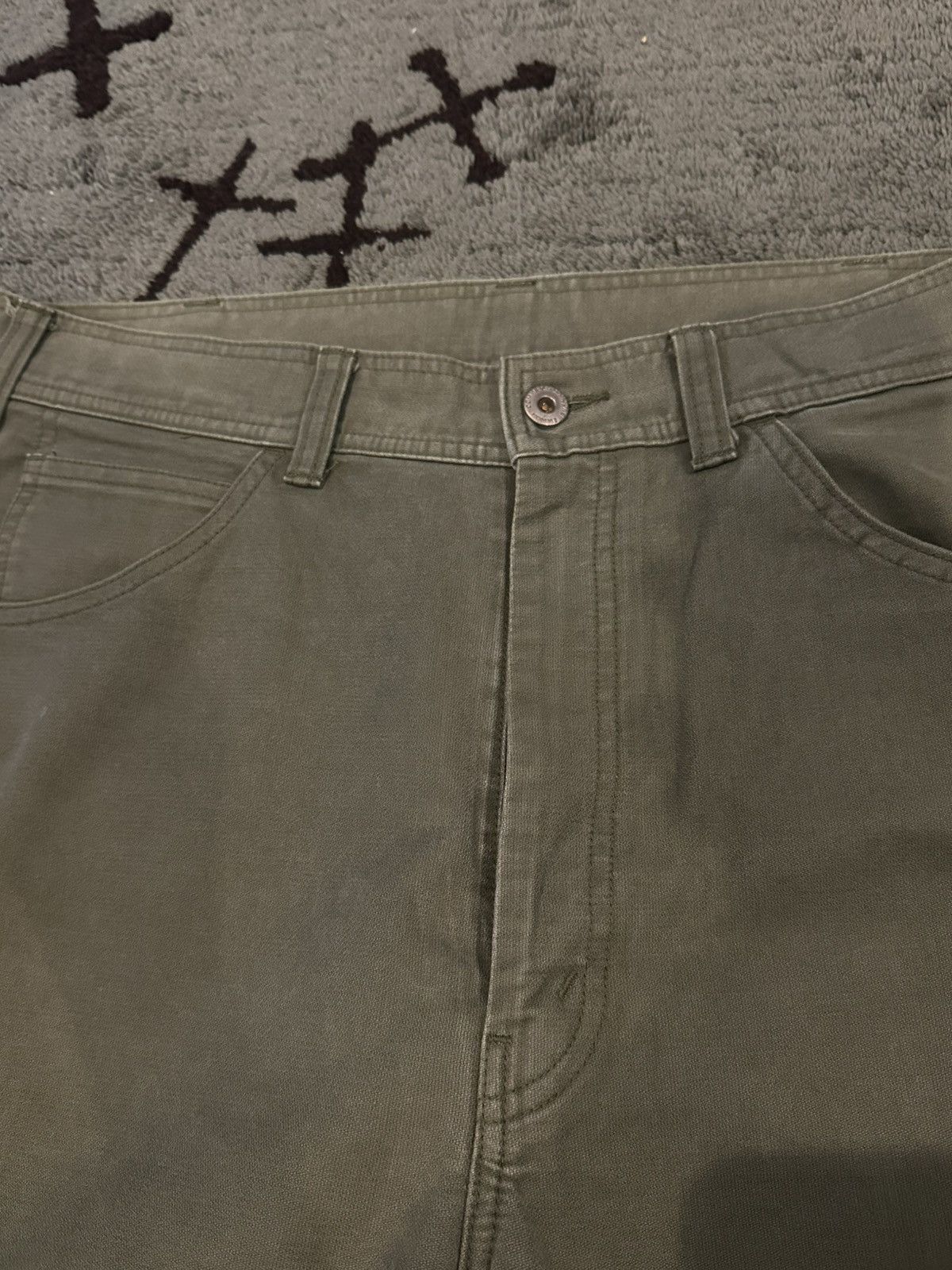 Comme des Garcons Homme Comme Des Garcons Homme Embroidered Pocket Olive Pants Size US 35 - 5 Thumbnail