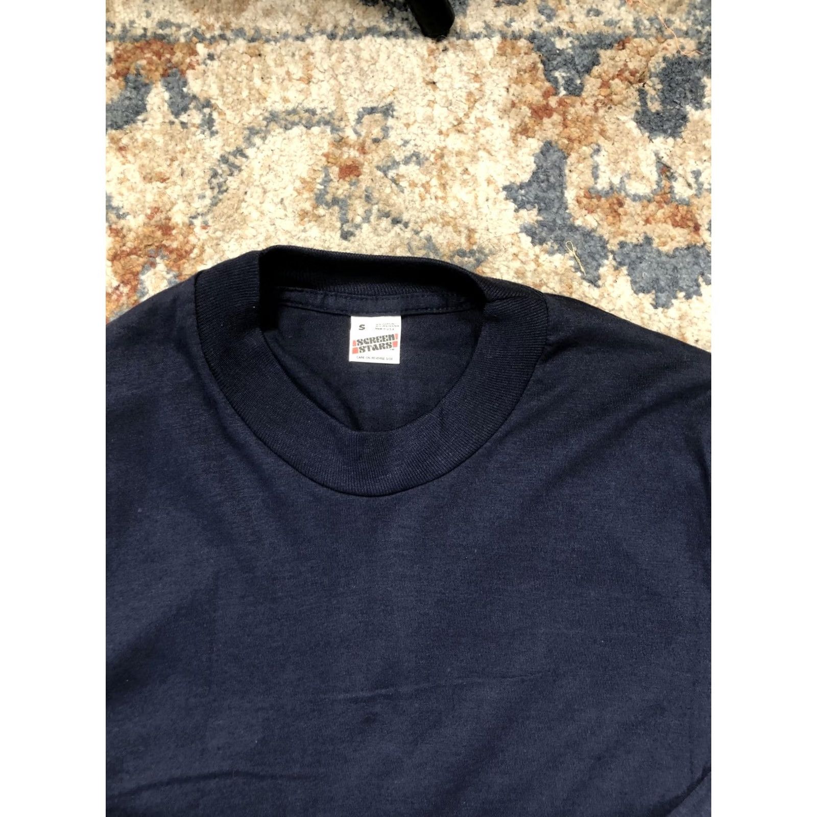 Vintage VINTAGE Screen Stars Shirt Mens Small Blue Solid Long Sleeve Blank Tee Made USA Size US S / EU 44-46 / 1 - 2 Thumbnail