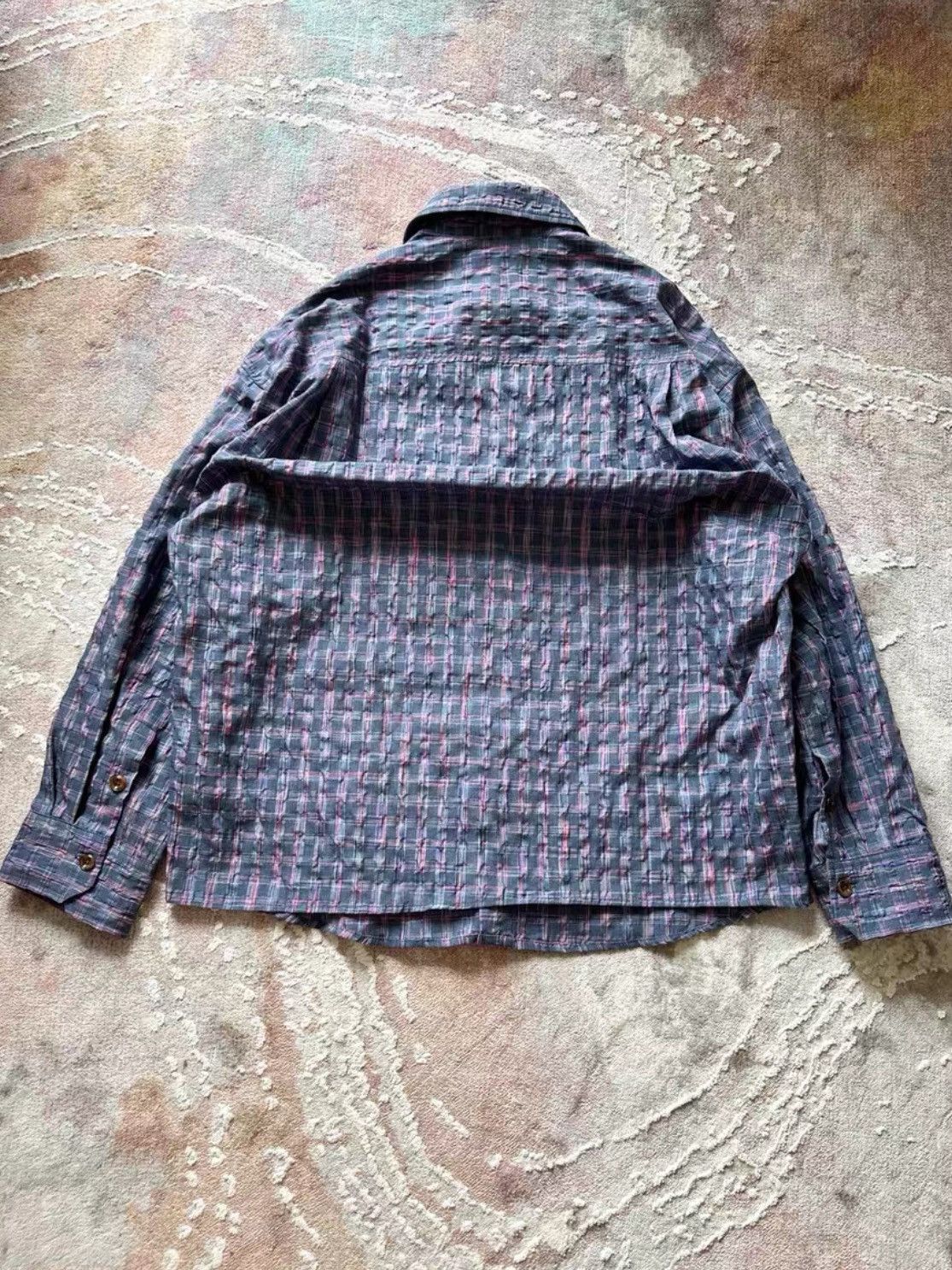 Undercover Sz 2 Undercover Winkled Plaid Shirt Size US M / EU 48-50 / 2 - 3 Thumbnail