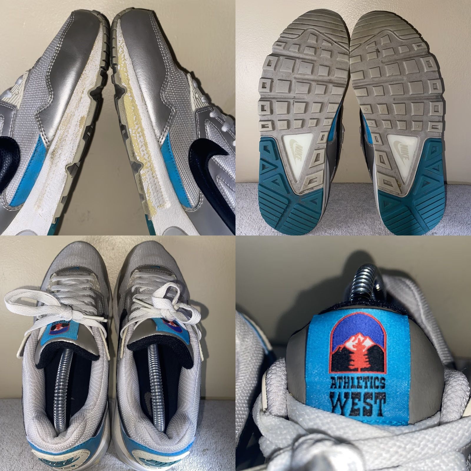 Nike VINTAGE Women Nike Air Max Athletic West 343904-100 Sneaker Womens US 10 White 2011 Size US 10 / IT 40 - 8 Thumbnail