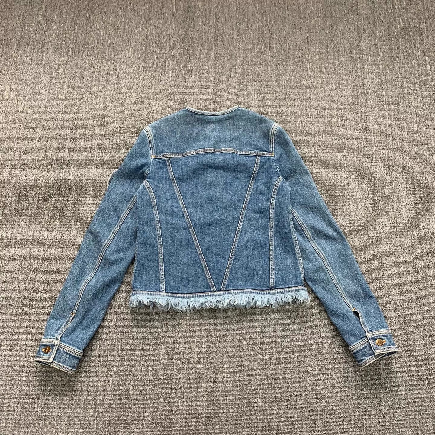 Louis Vuitton LV Blue Embroidered Badge Tassel Denim Jacket 36 Size XS / US 0-2 / IT 36-38 - 2 Thumbnail