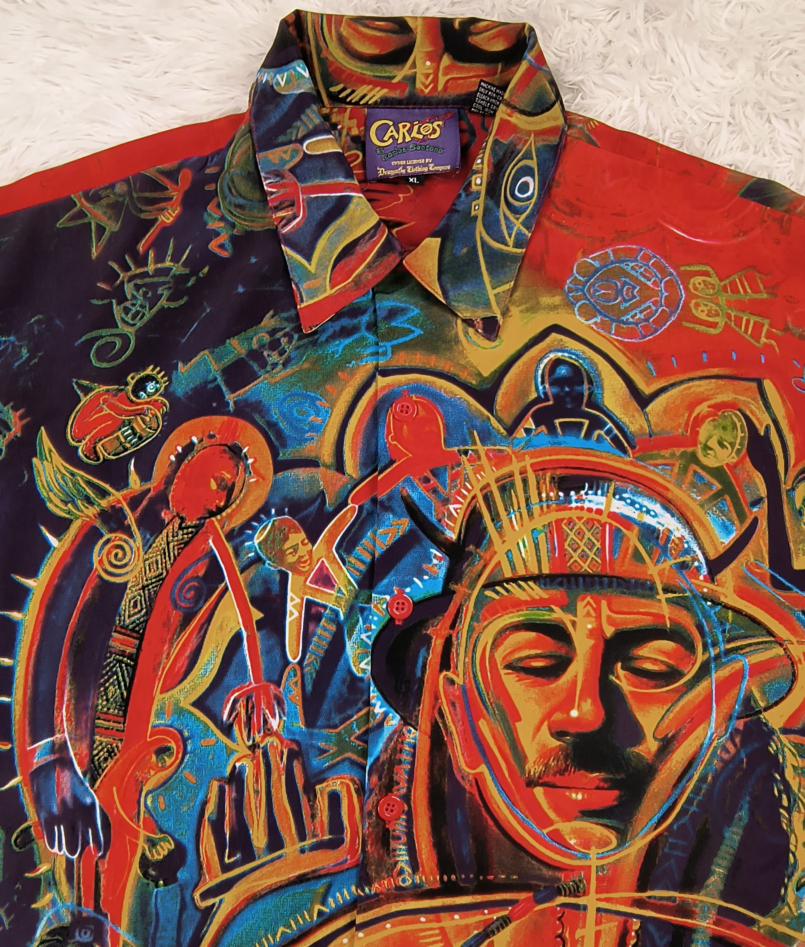 Dragonfly Vintage Carlos Santana shaman 90s button up shirt Size US XL / EU 56 / 4 - 5 Thumbnail