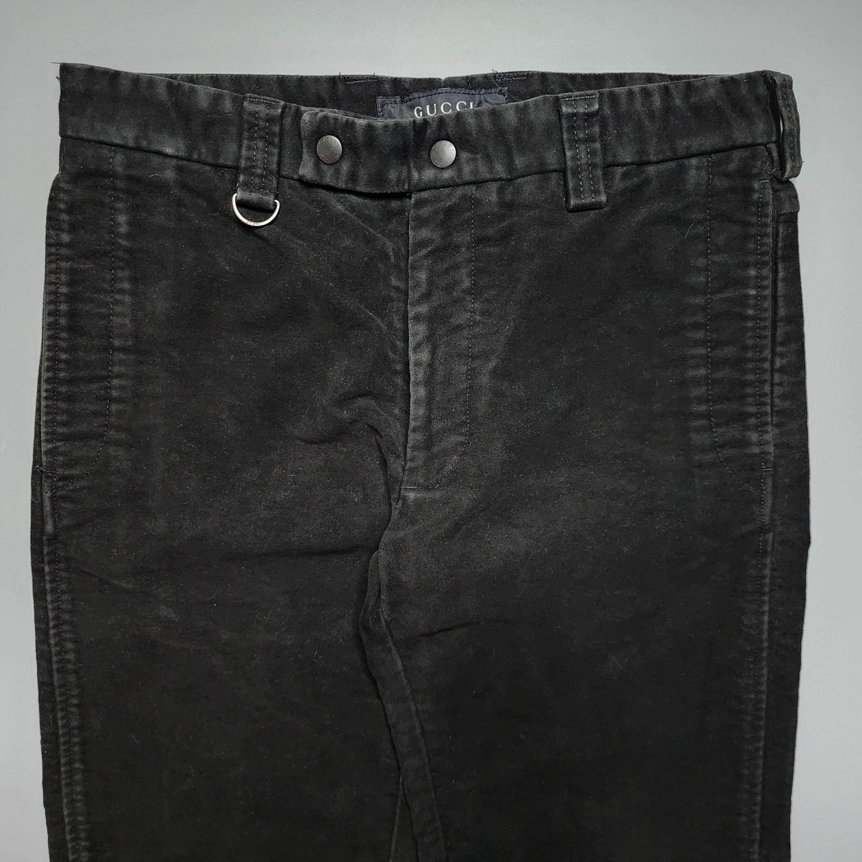 Gucci × Tom Ford Gucci x Tom Ford - Black Moleskin Pants Size US 28 / EU 44 - 3 Thumbnail
