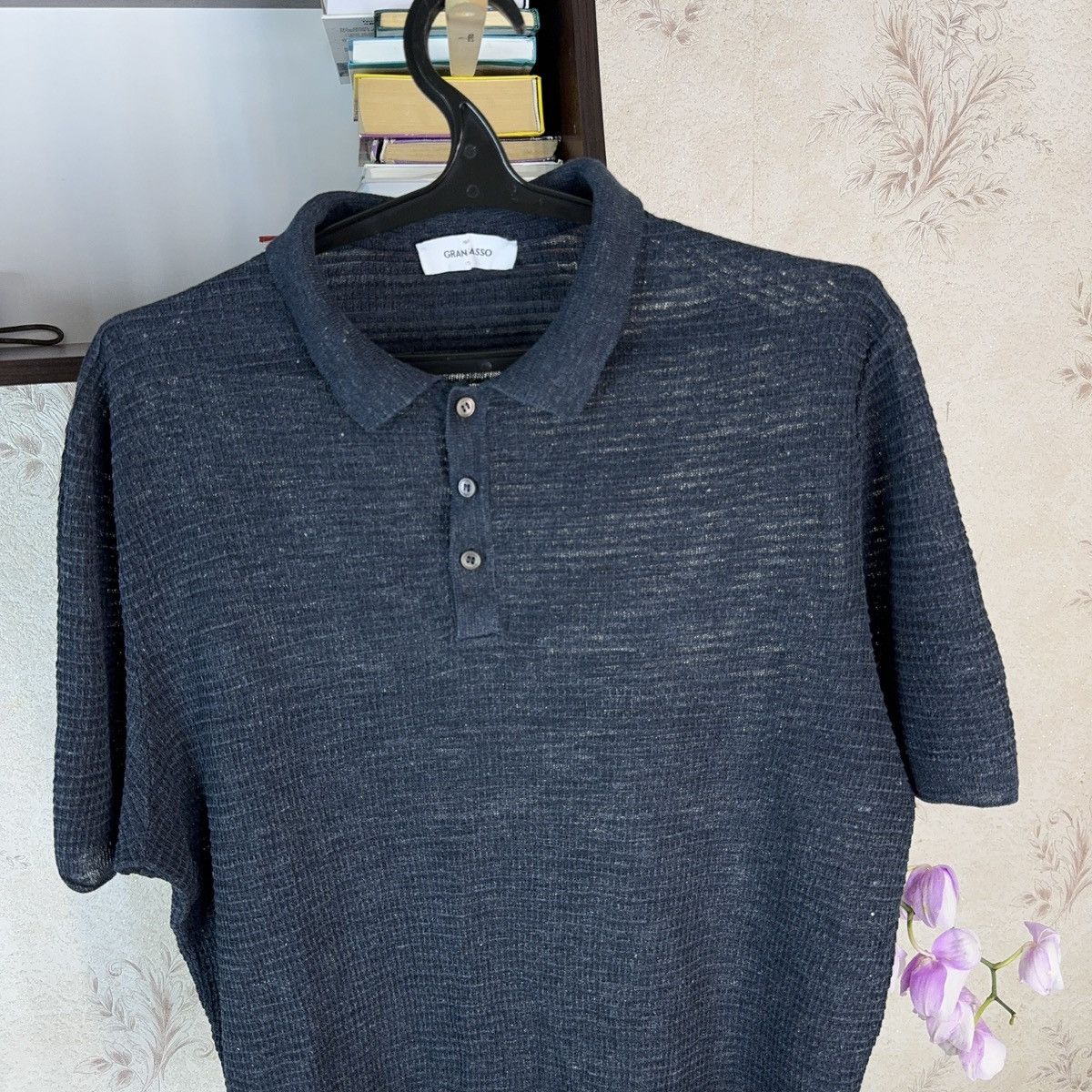 Gran Sasso Gran Sasso T shirt Polo Luxury Italian XL Dark Blue Knited Size US XL / EU 56 / 4 - 5 Thumbnail