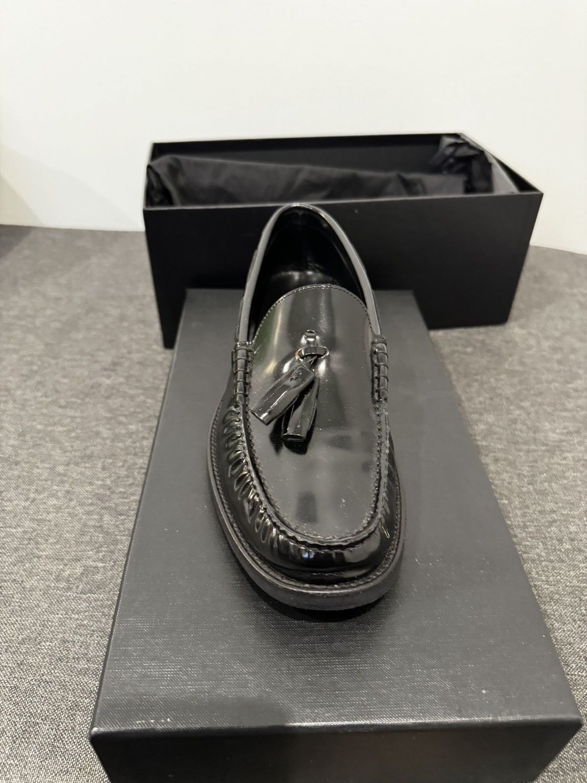 Saint Laurent Paris Saint Laurent Black Tassle Moccasters Size US 8 / EU 41 - 7 Thumbnail