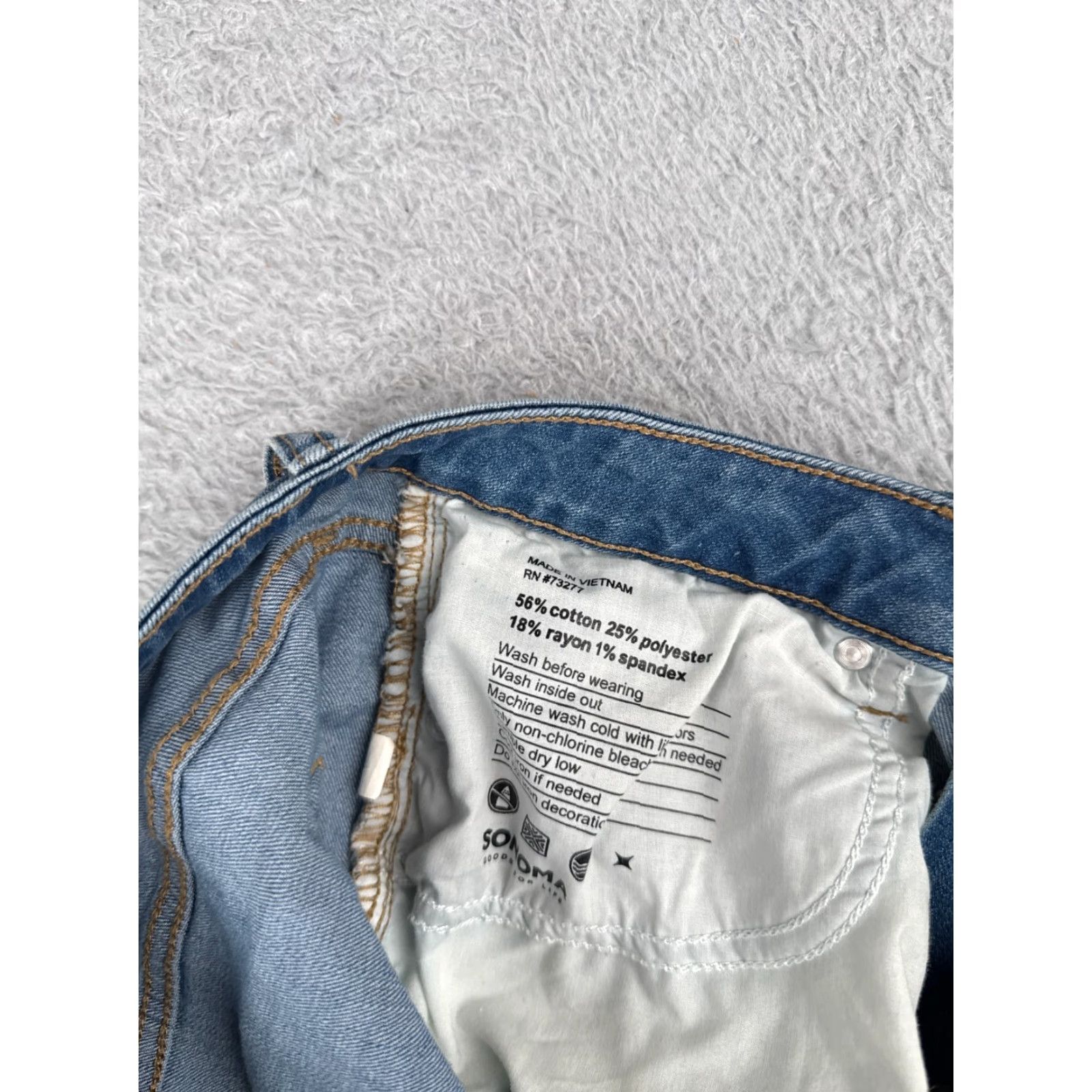 Vintage Sonoma Jeans Womens 8 Blue Denim Crop Bootcut Mid Rise Cotton Blend 29x25 Boots? Size 30" / US 8 / IT 44 - 7 Thumbnail