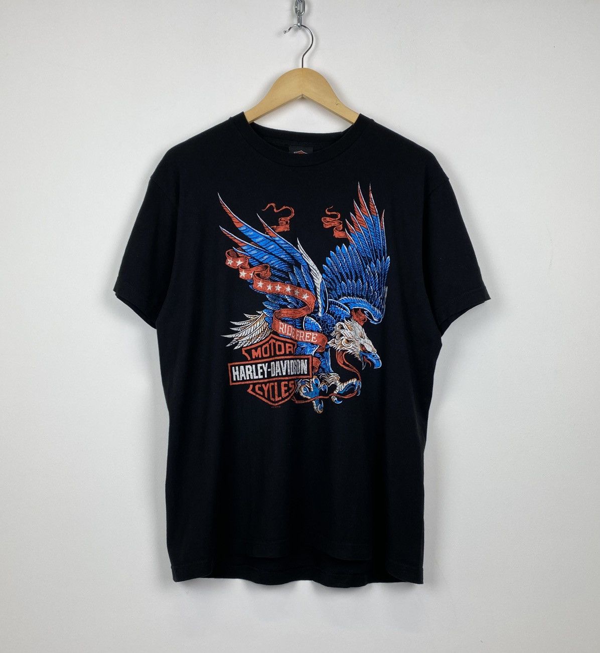 Other Harley Davidson USA Eagle Ride Free 2019 T-Shirt Black Y2K Size US L / EU 52-54 / 3 - 1 Thumbnail