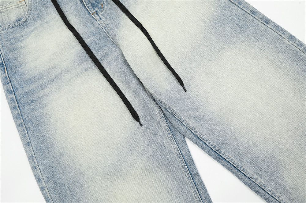 Japanese Brand × Jean Men's street washed distressed tie-dyed gradient loose jeans Size US 34 / EU 50 - 5 Thumbnail