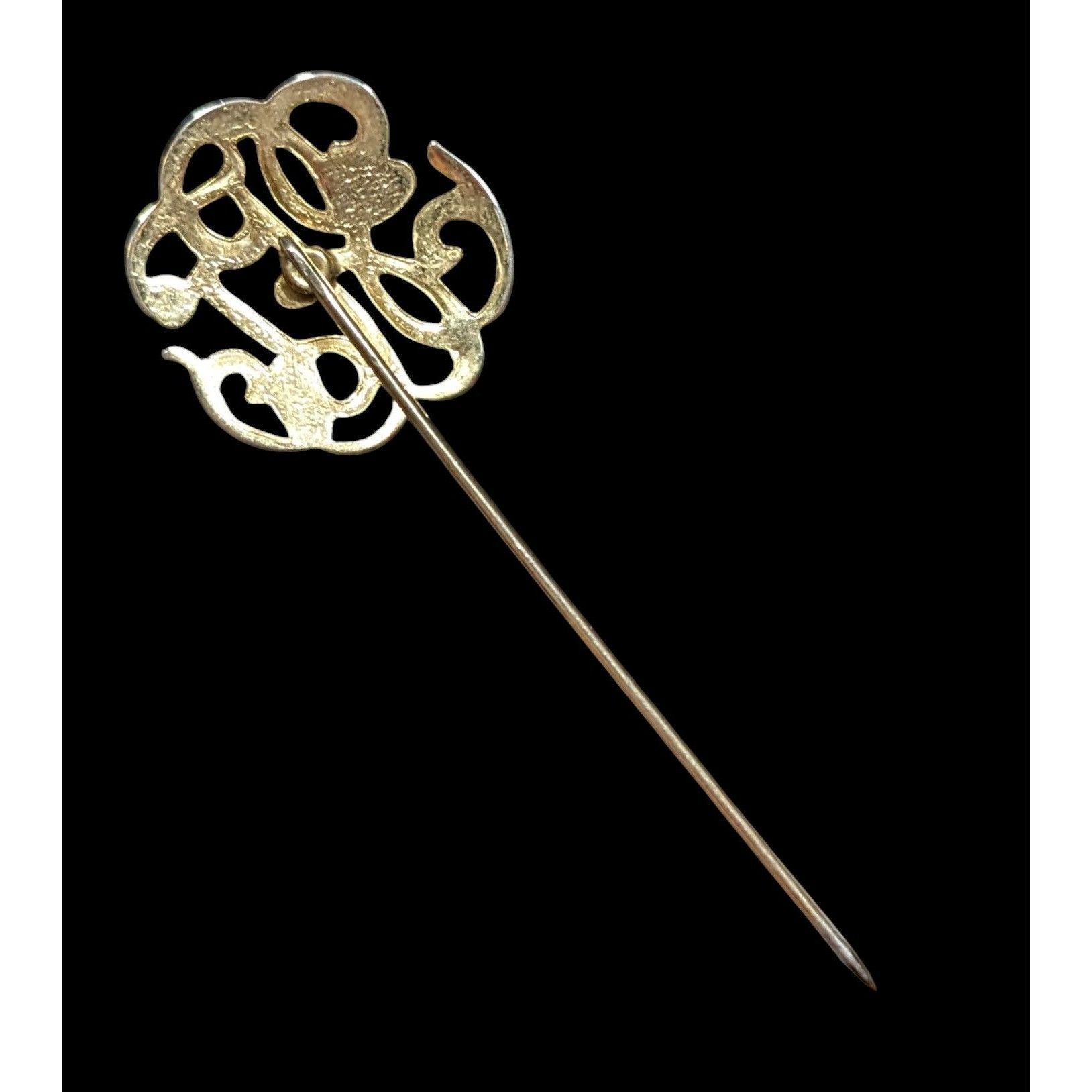 Other Vintage Elegant Gold Tone Monogram Stick Pin Size ONE SIZE - 2 Thumbnail