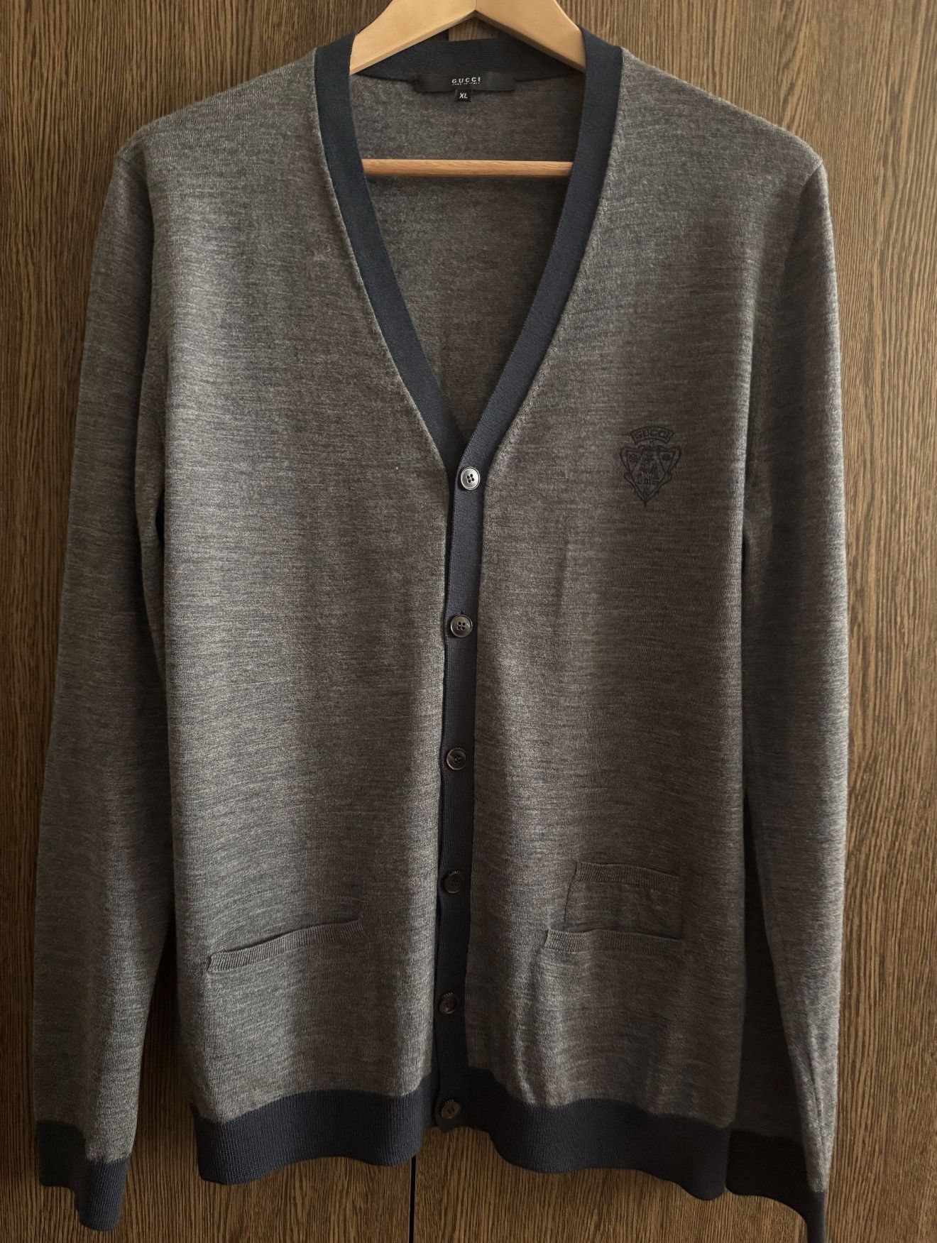 Gucci GUCCI by Frida Giannini 2007 Knight Logo Wool Cardigan Demna Size US XL / EU 56 / 4 - 2 Thumbnail