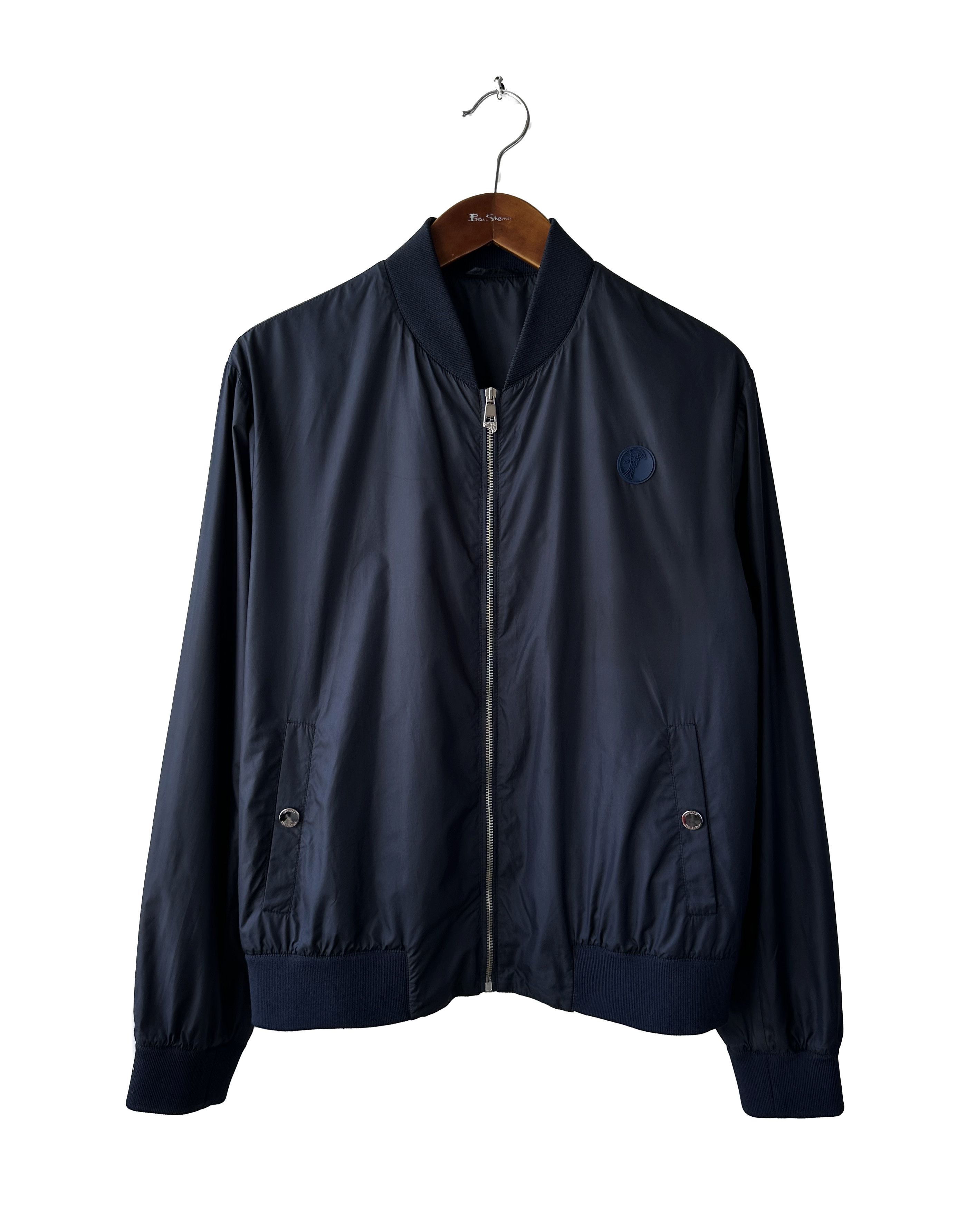 Versace Versace Collection Navy nylon bomber jacket Size US L / EU 52-54 / 3 - 1 Thumbnail