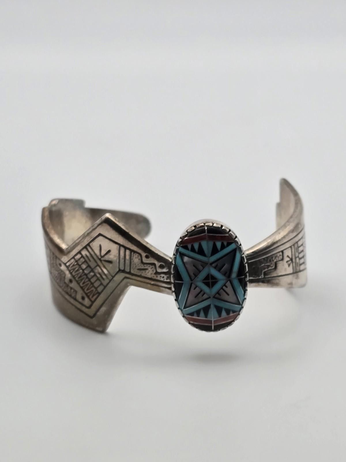 Other Carolyn Pollack RMT Sterling Inlay Cuff 6 3/8" Size ONE SIZE - 1 Thumbnail