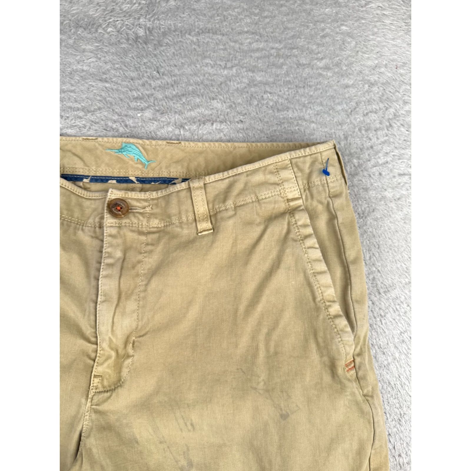 Tommy Bahama Tommy Bahama Shorts Men 33 Beige Chino Flat Front Cotton Blend 10" Casual Designer Size US 33 - 5 Thumbnail