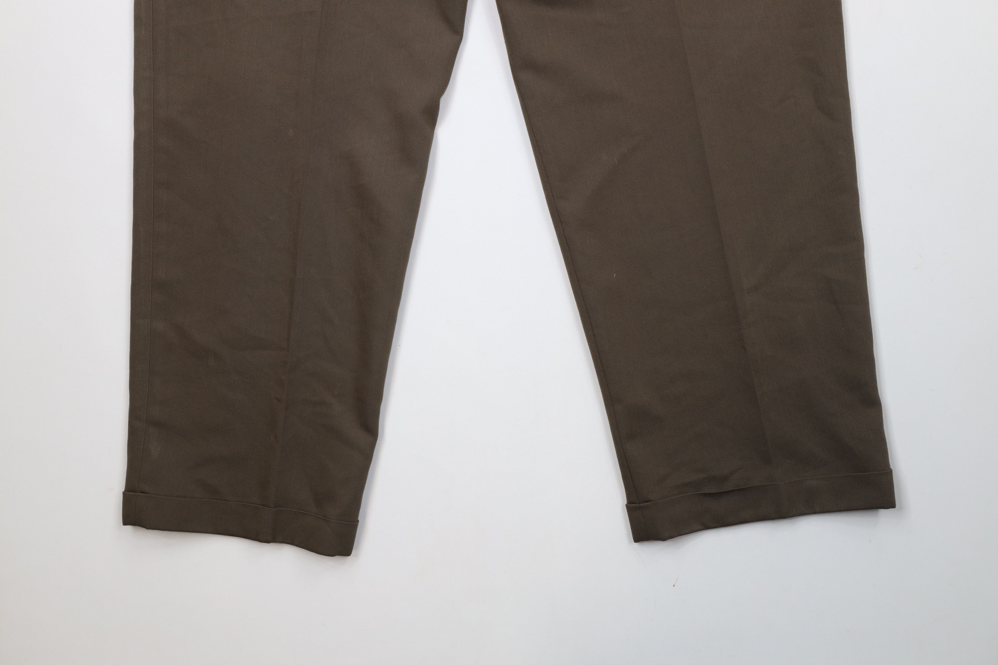 Levi's × Vintage Vintage 90s Levis Wide Leg Pleated Chino Pants Brown USA Size US 36 / EU 52 - 15 Thumbnail