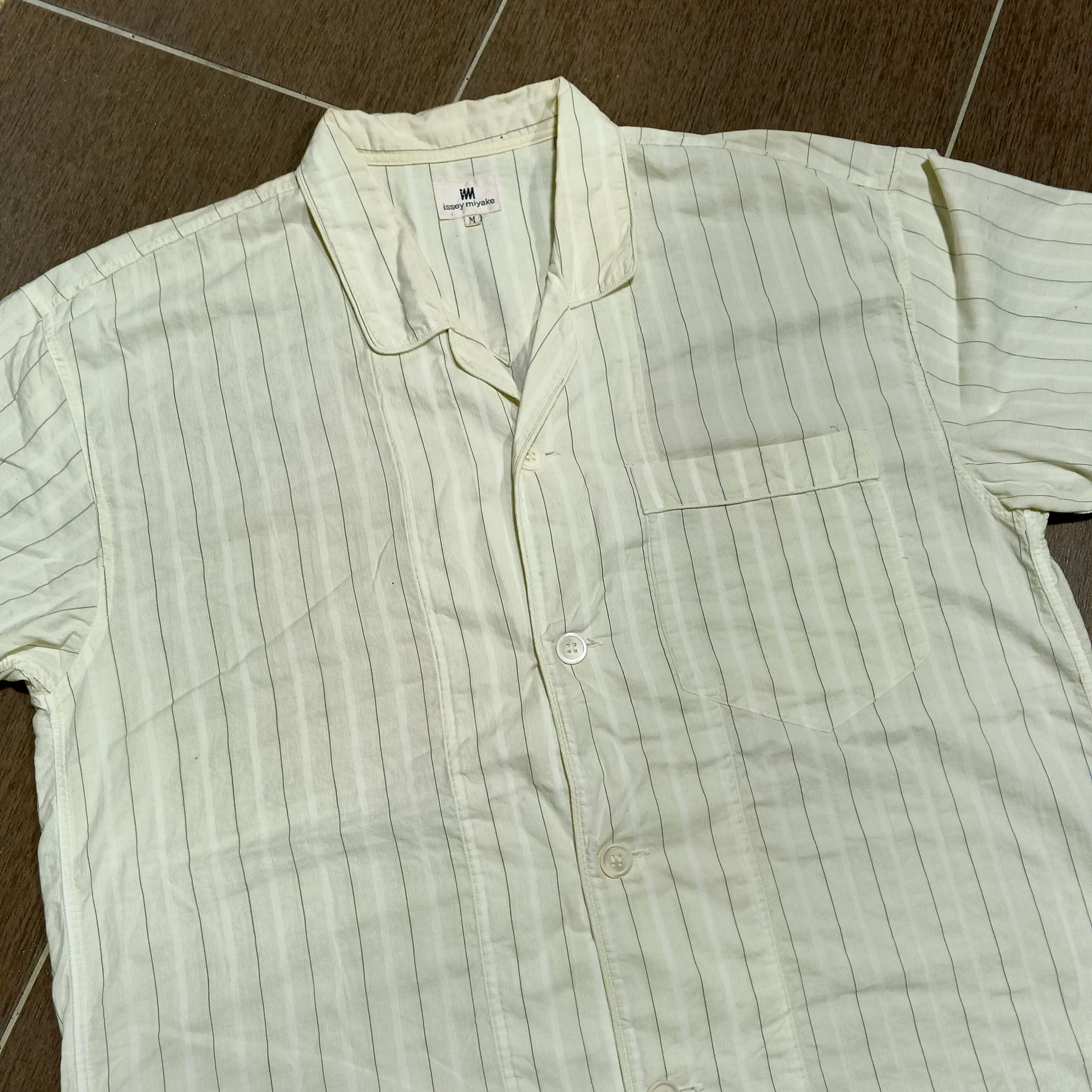 Issey Miyake Vintage Japanese Brand Issey Miyake Linen Blend Stripes Size US M / EU 48-50 / 2 - 2 Thumbnail