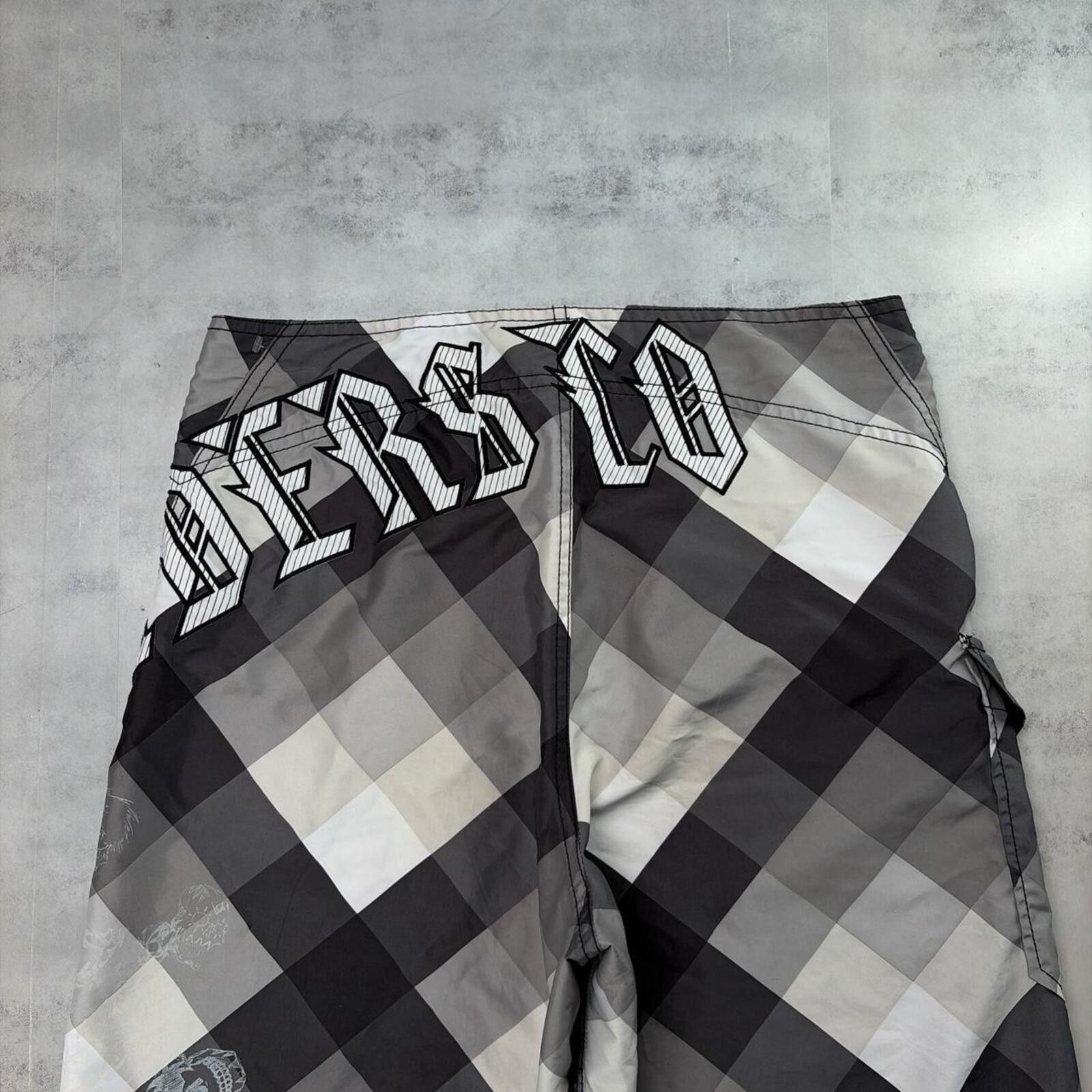Fox Racing Y2K Fox Racing Grunge Riders Surf Baggy Plaid Board Shorts Size US 33 - 4 Thumbnail