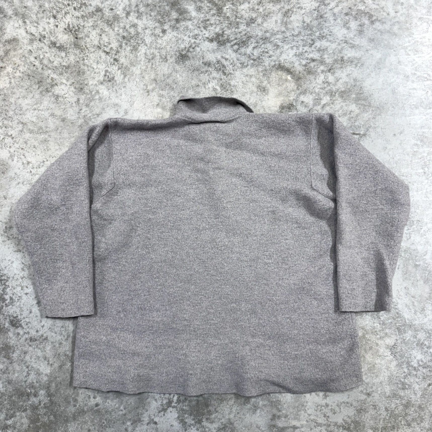 Eileen Fisher Eileen Fisher Sweater Womens XL Gray 100% Wool Polo Collar 3 Button Pullover Size XL / US 12-14 / IT 48-50 - 4 Thumbnail