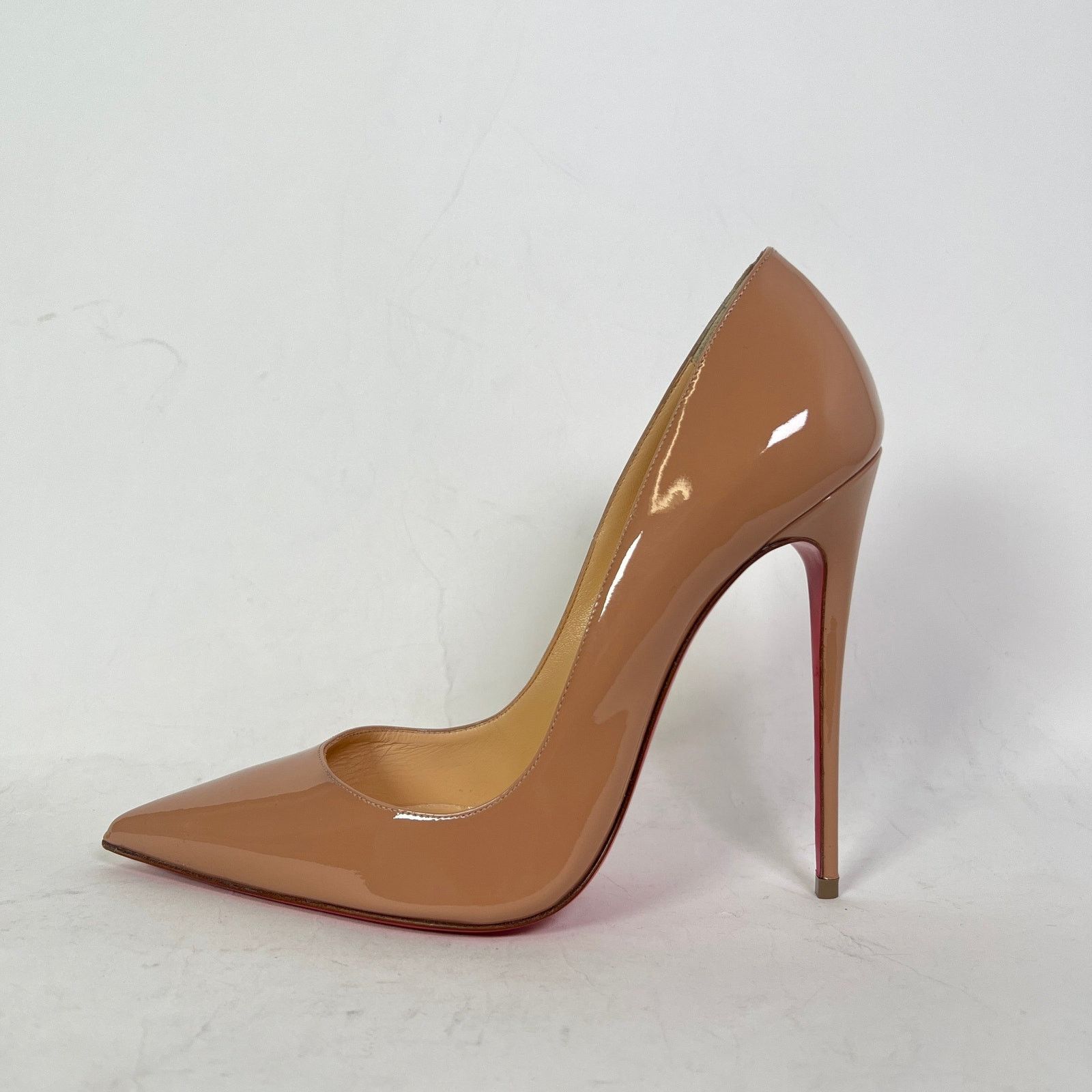 Christian Louboutin Christian Louboutin Nude Patent Kate 120 Heels Size 41 Size US 11 / IT 41 - 3 Thumbnail