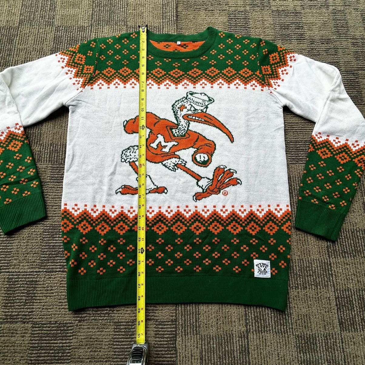 NCAA Miami Hurricanes Dyme Lyfe knitted Christmas Sweater Size US L / EU 52-54 / 3 - 5 Thumbnail