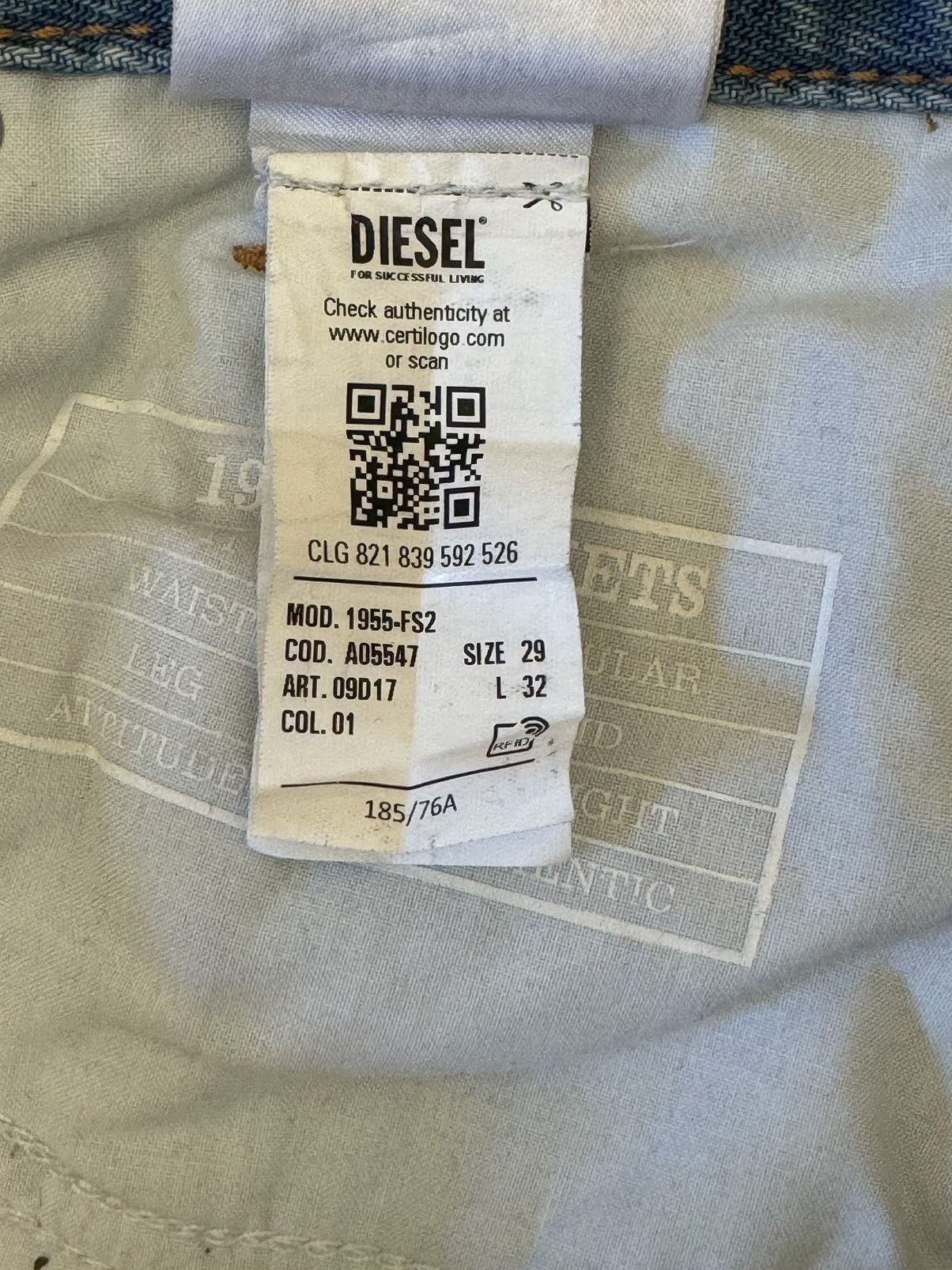 Diesel DIESEL double zip DENIM Size US 29 - 12 Thumbnail