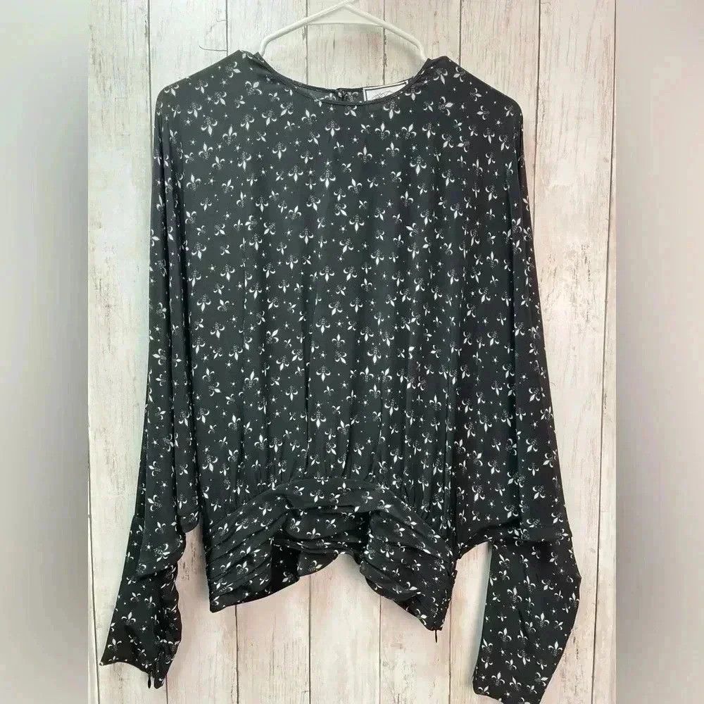Redemption Redemption 100% silk blouse size12 black/special occasion Size XL / US 12-14 / IT 48-50 - 2 Thumbnail