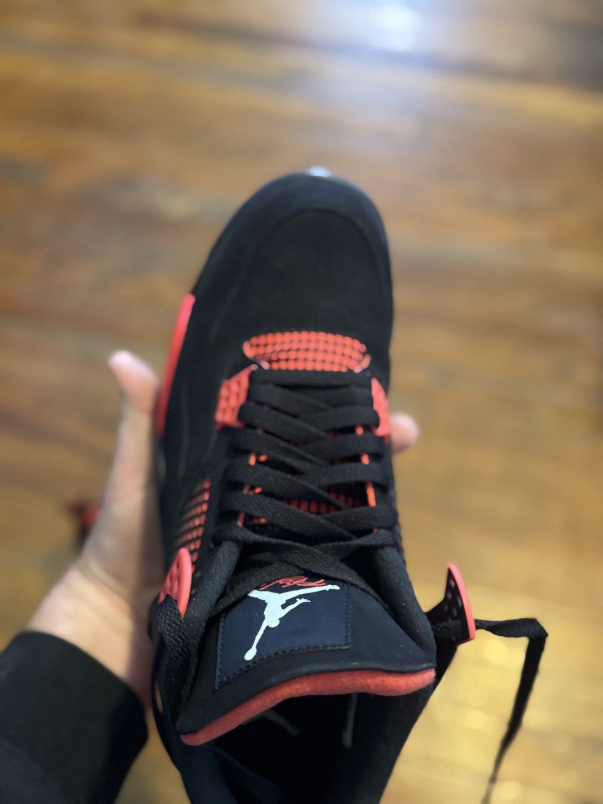 Jordan Brand × Nike JORDAN 4 RETRO RED THUNDER Size US 12 / EU 45 - 6 Thumbnail