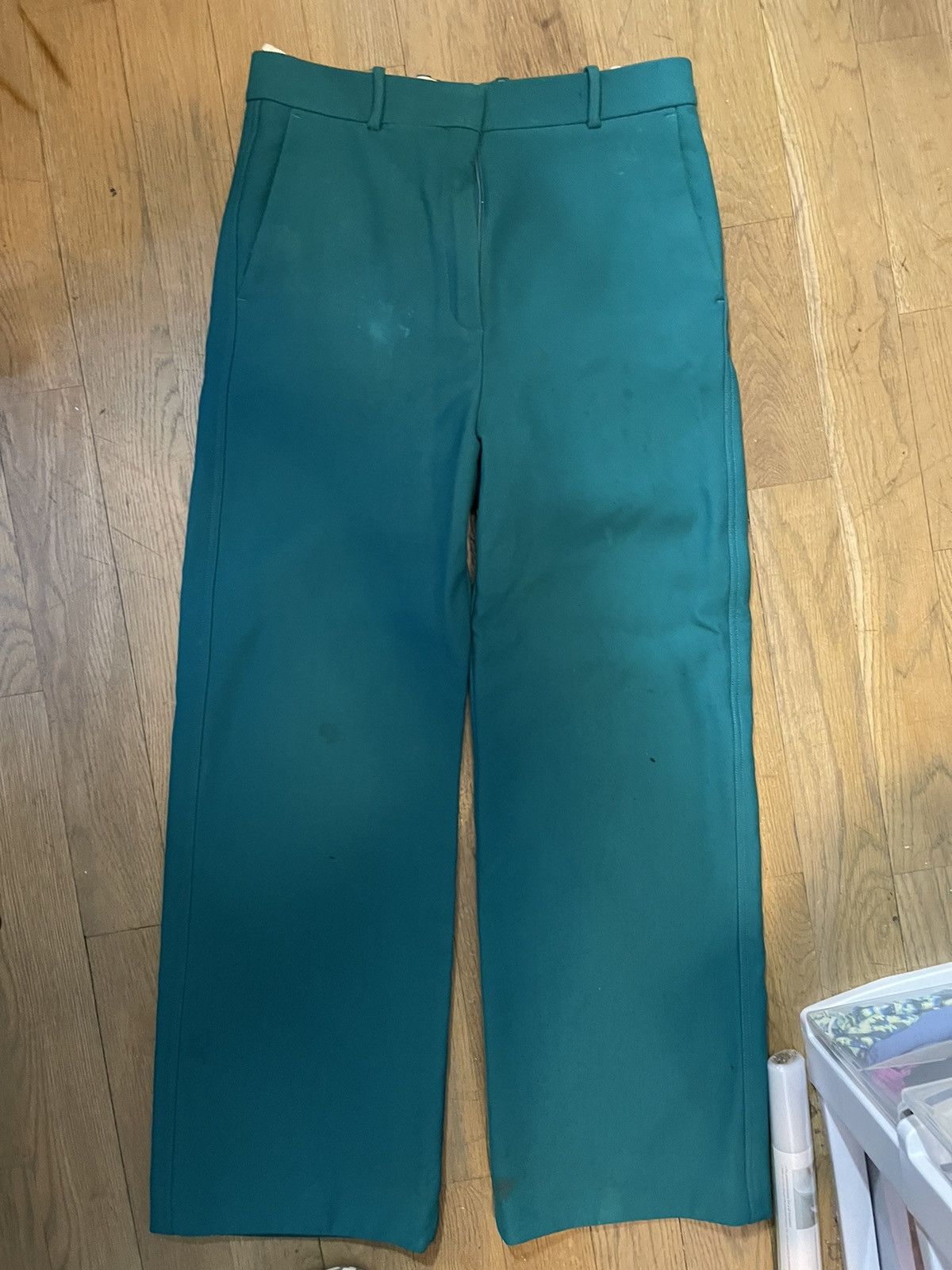 image of Celine Phoebe Philo Trouser Pants in Turqouise, Men's (Size 31)