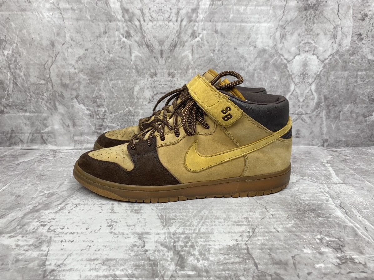 Nike Nike SB Dunk Mid Wheat Bronze 2006 Size US 9 / EU 42 - 4 Thumbnail