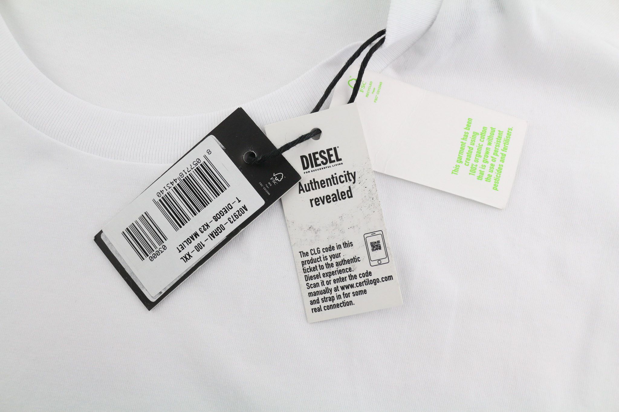 Diesel T-DIEGOS-K23 2XL Short Sleeve Logo Tee 40270 Size US XXL / EU 58 / 5 - 6 Thumbnail
