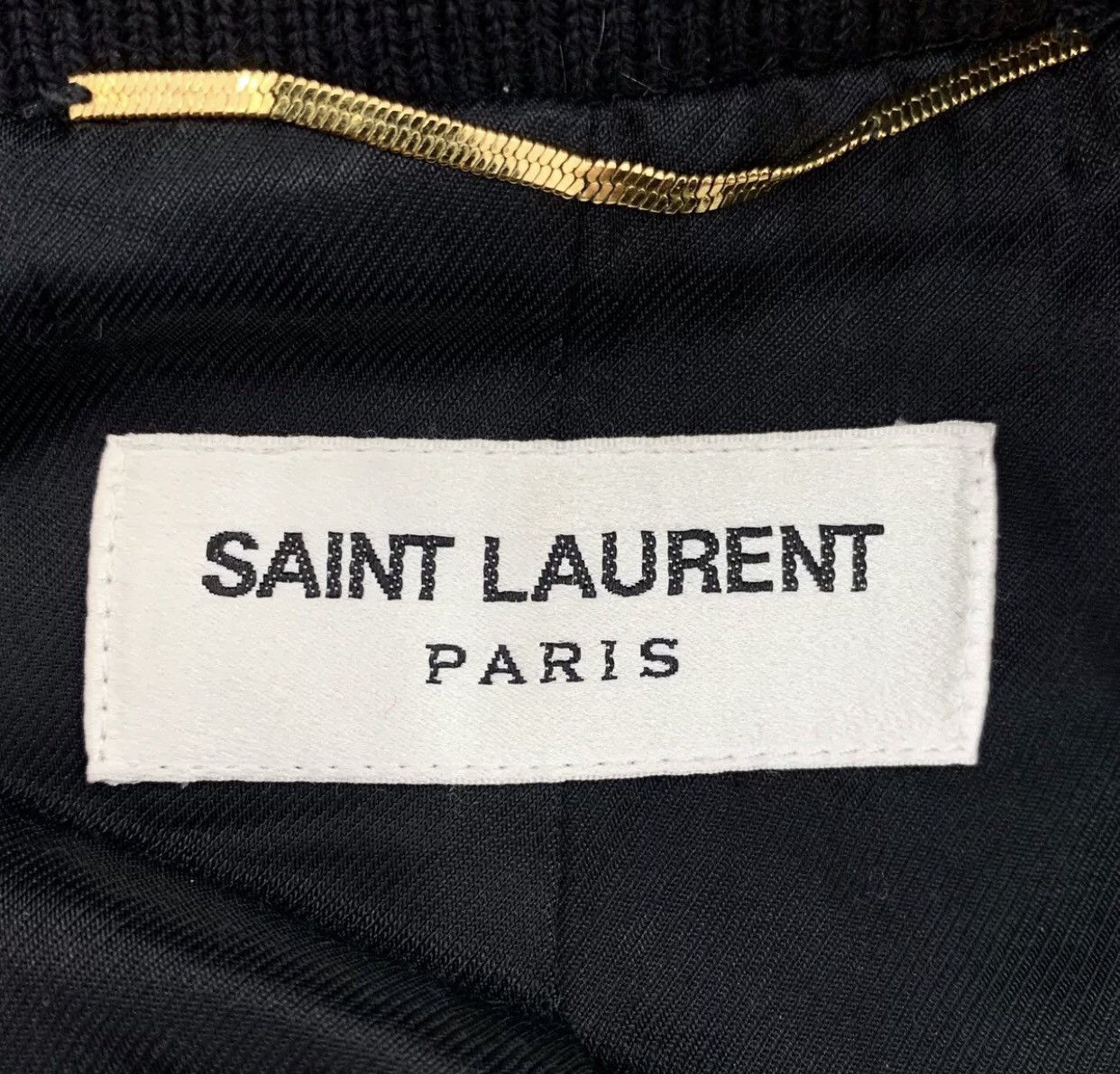 Saint Laurent Paris × Yves Saint Laurent Saint Laurent SLP wool baseball jacket with red color jacket Size US S / EU 44-46 / 1 - 5 Thumbnail