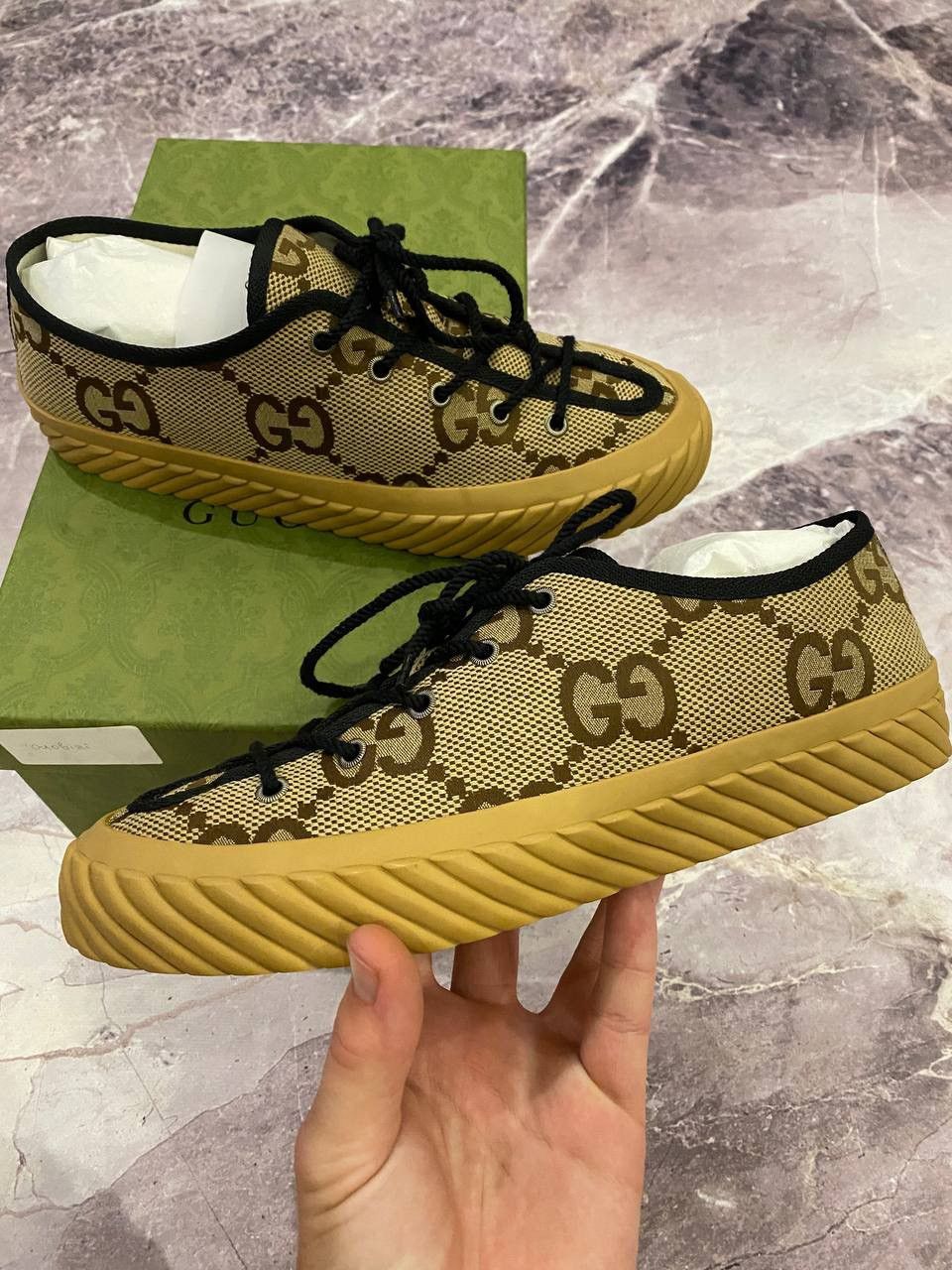 Mens gucci canvas sneakers sale