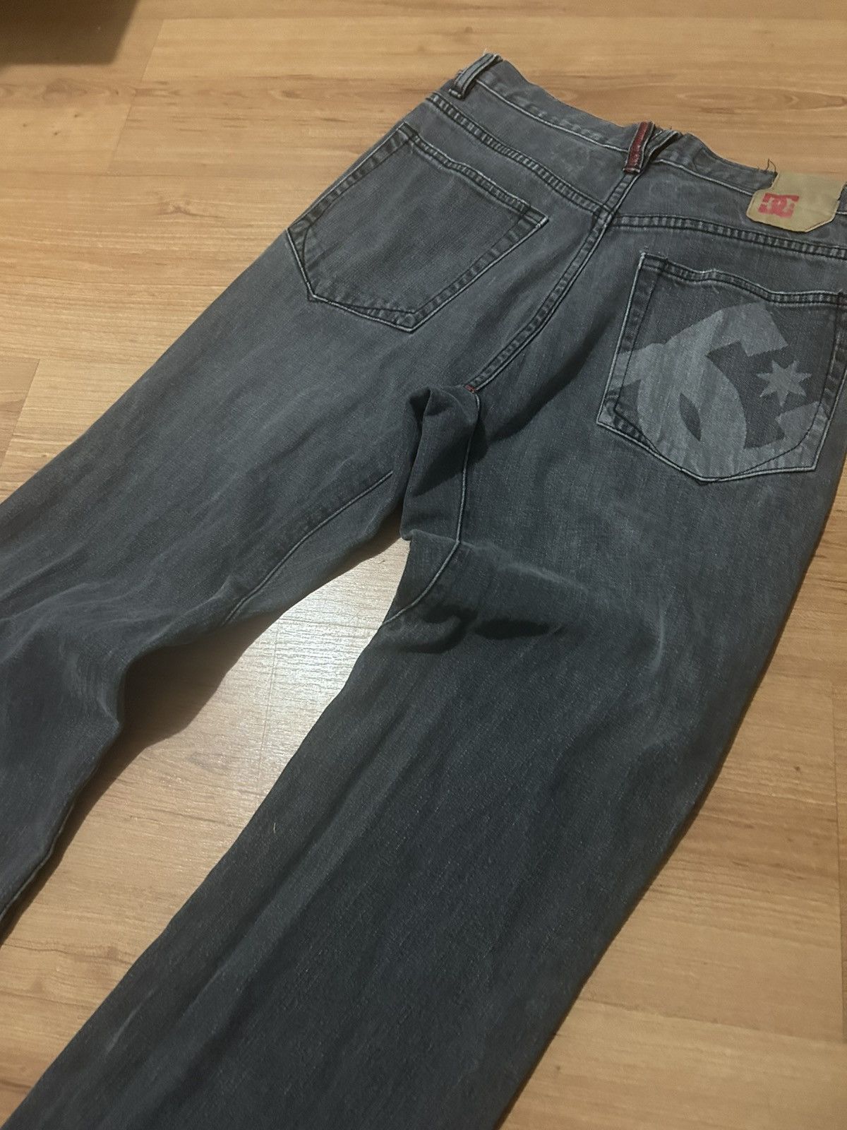 DC Crazy Y2K Vintage Dc Shors Straight Faded Denim Jeans Size US 30 / EU 46 - 4 Thumbnail