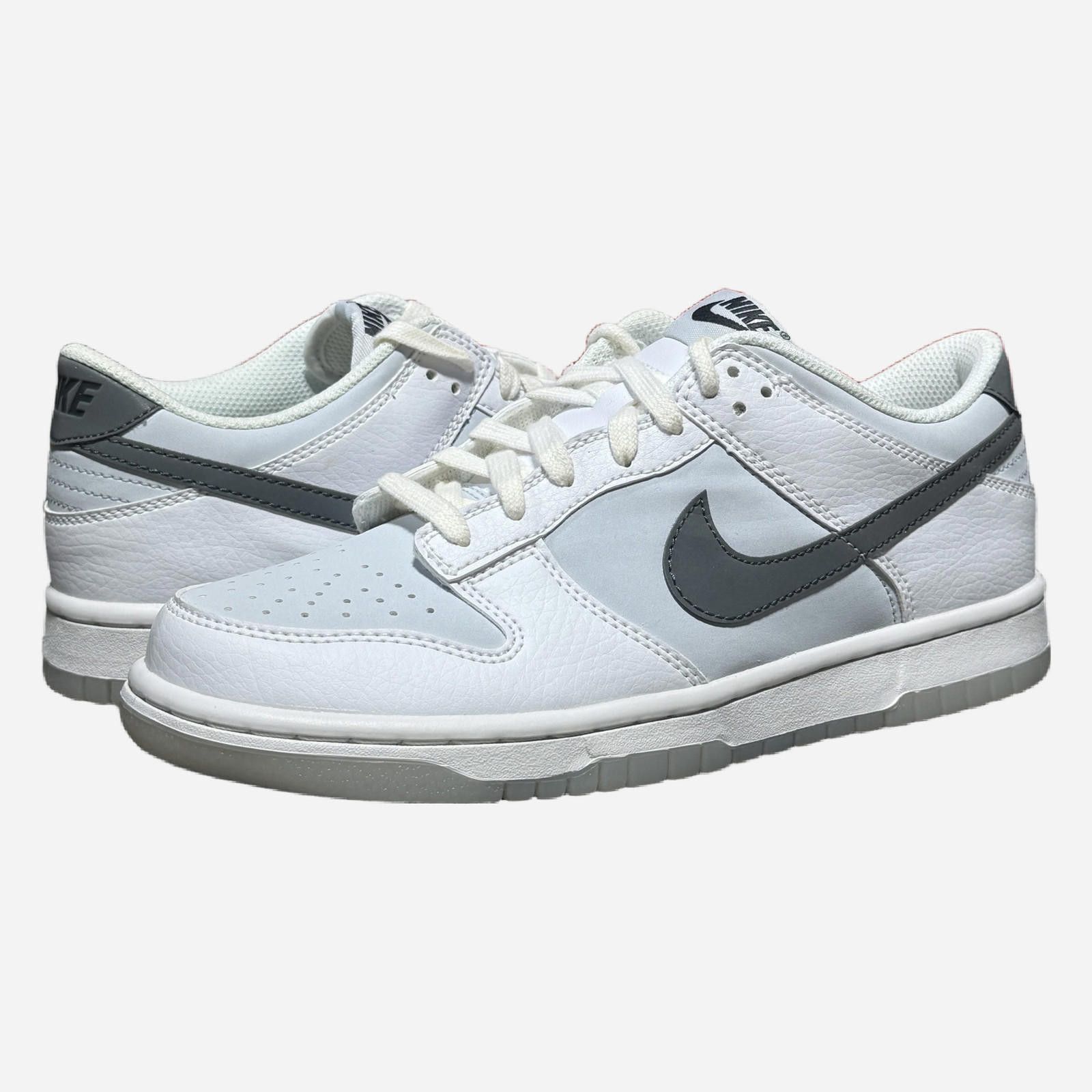 Nike Dunk Low Reflective Swoosh White 6.5Y New