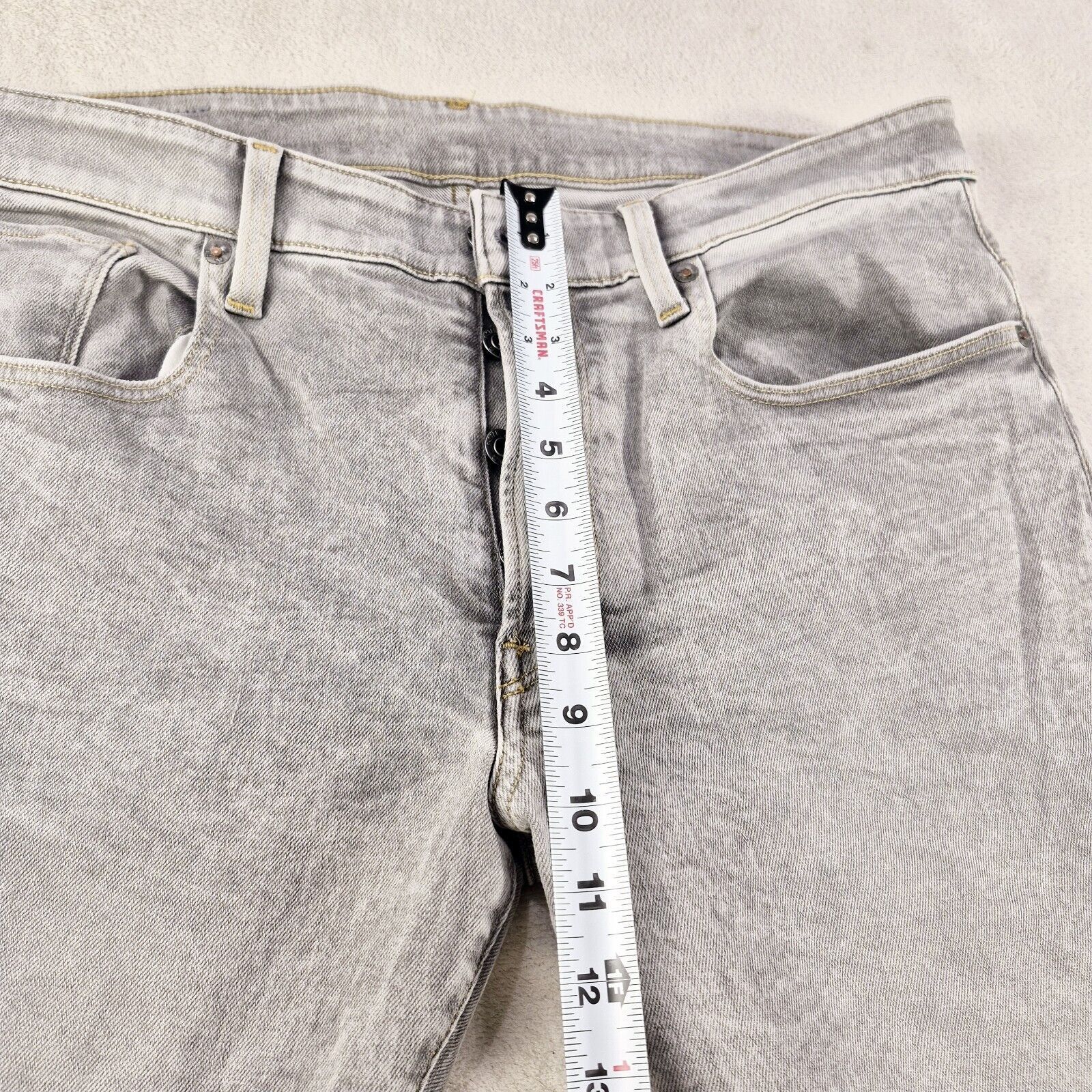 G-Star G-Star Raw 3301 Tapered Slim Men’s Gray Denim Jeans 36x32 Size US 36 / EU 52 - 5 Thumbnail
