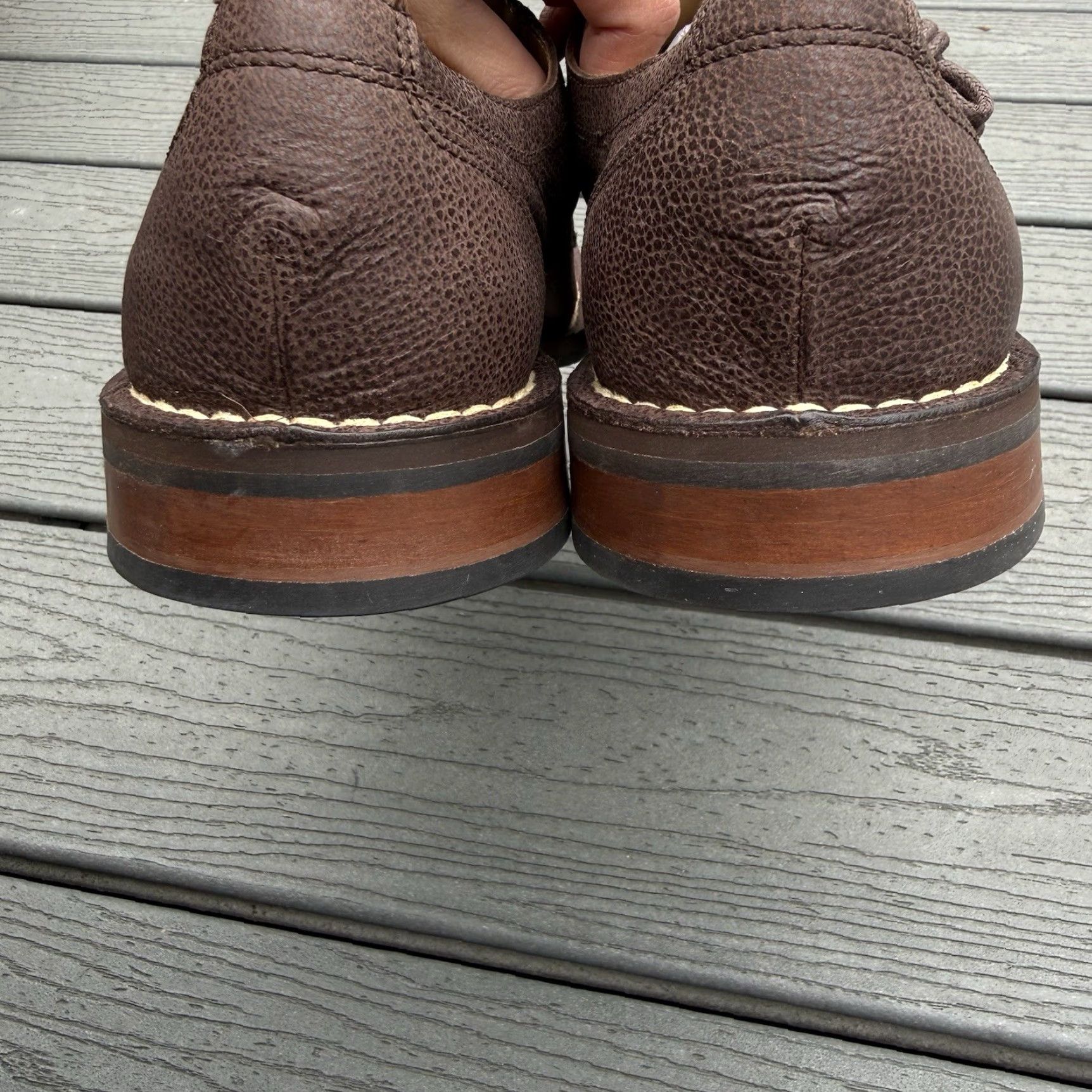 Cole Haan Cole Haan Men's Centre ST Leather Oxfords Brown Size 8.5 Dress Oxford Mens Brown Leather Upper Shoe Size 8.5 Size US 9 / EU 42 - 5 Thumbnail