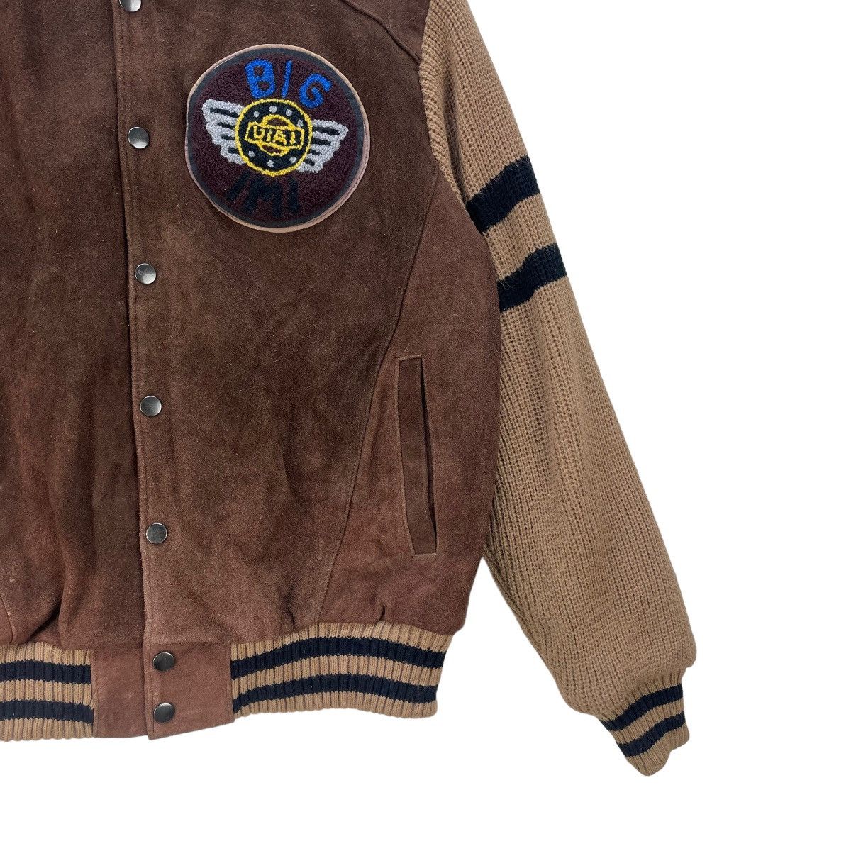 Genuine Leather 🔥Vintage Suede Leather Varsity Jacket Size US M / EU 48-50 / 2 - 4 Thumbnail