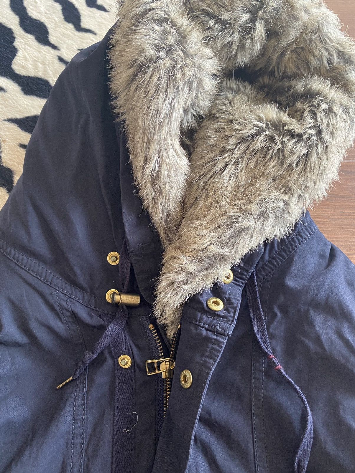 If Six Was Nine × Japanese Brand × Le Grande Bleu (L.G.B.) Back number fur jacket puffer IfSixWasNine L.G.B Style Size US L / EU 52-54 / 3 - 3 Thumbnail
